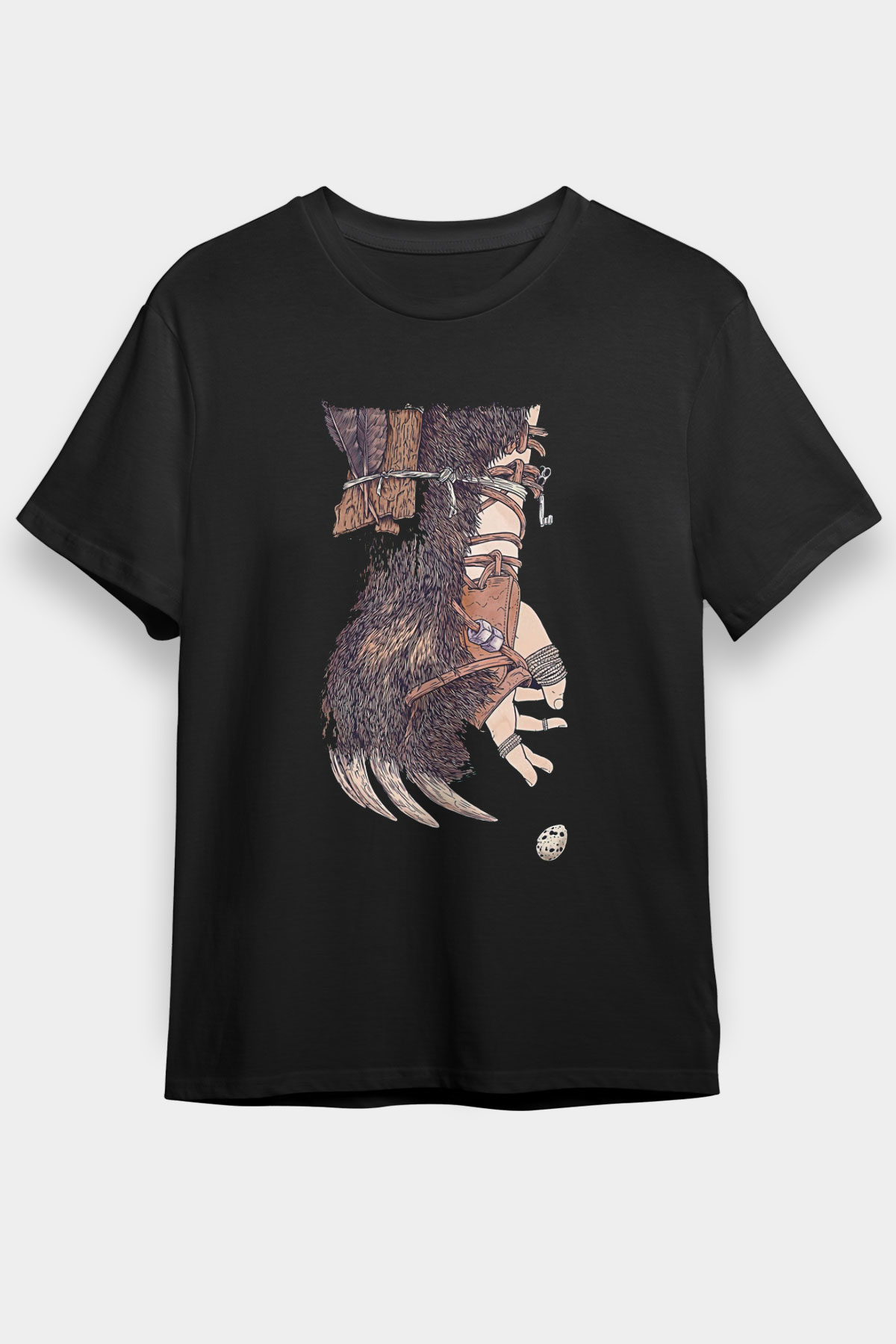 Alcest Baskılı Unisex Siyah Tişört - Tshirt