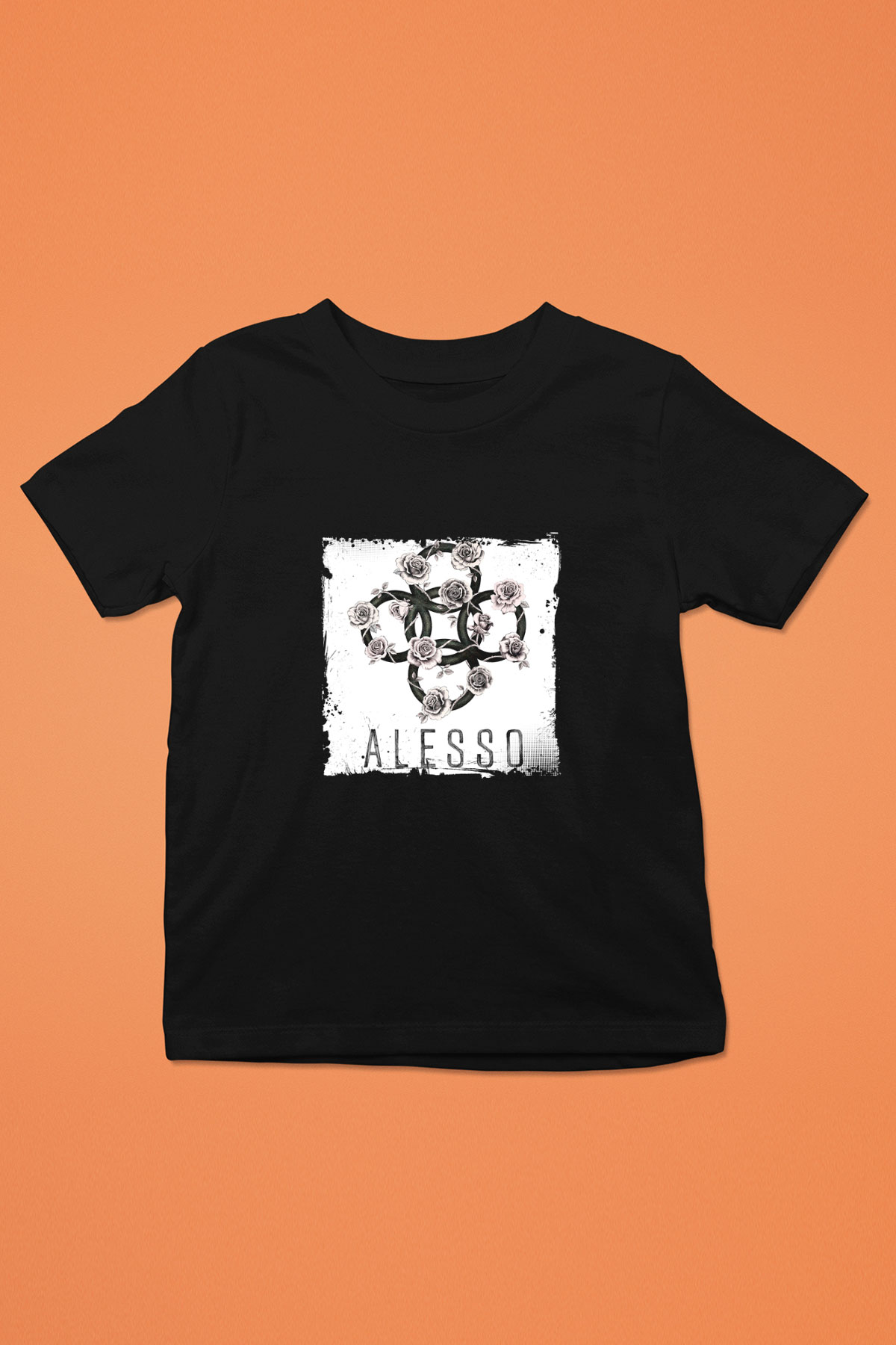 Alesso Baskılı Unisex Siyah Çocuk Tişört