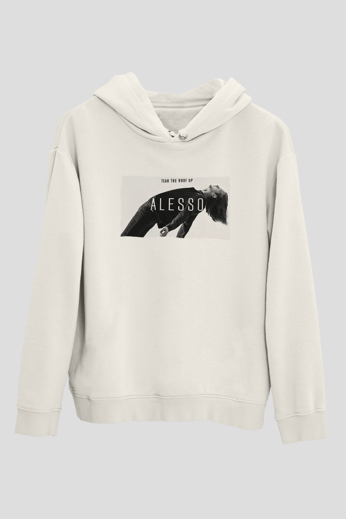 Alesso Beyaz Unisex Kapüşonlu Sweatshirt