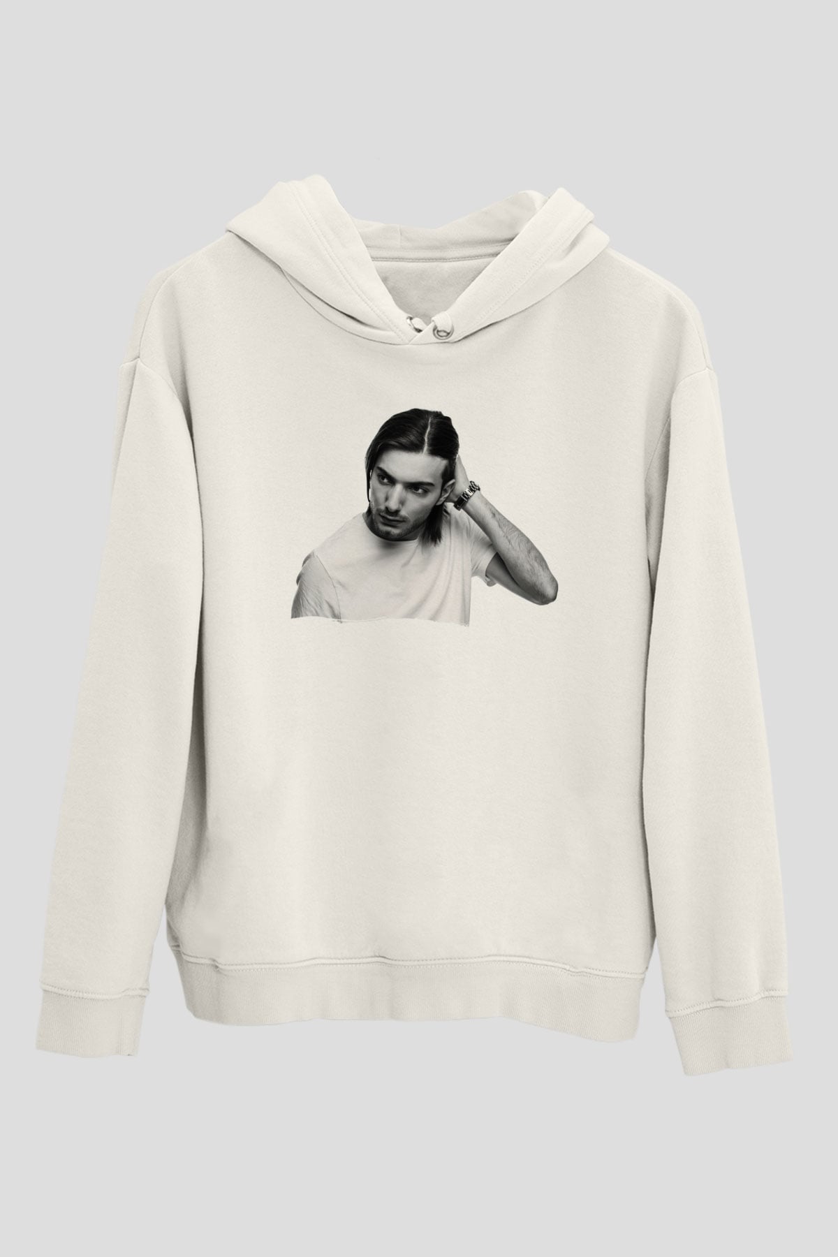 Alesso Beyaz Unisex Kapüşonlu Sweatshirt