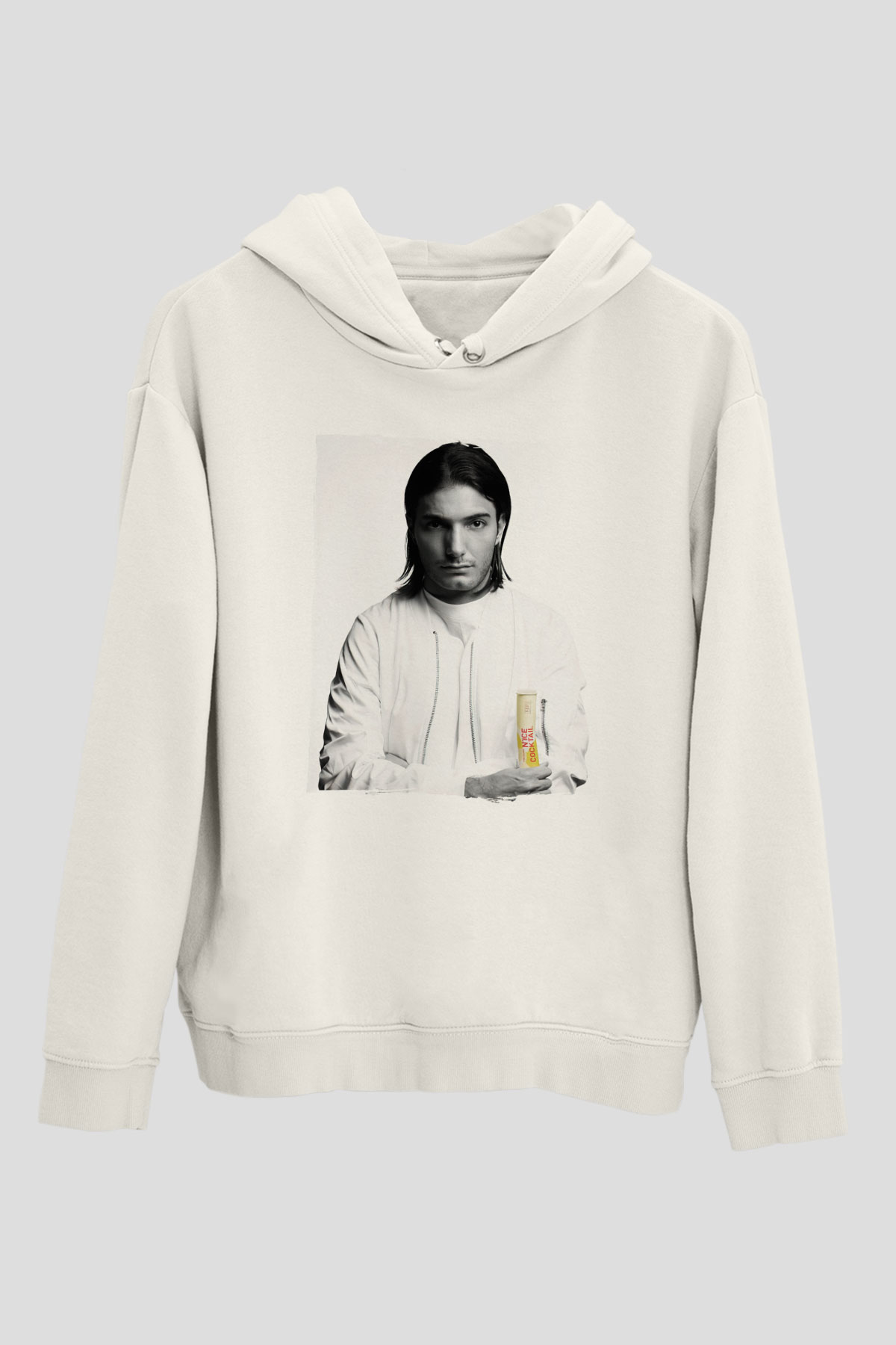 Alesso Beyaz Unisex Kapüşonlu Sweatshirt
