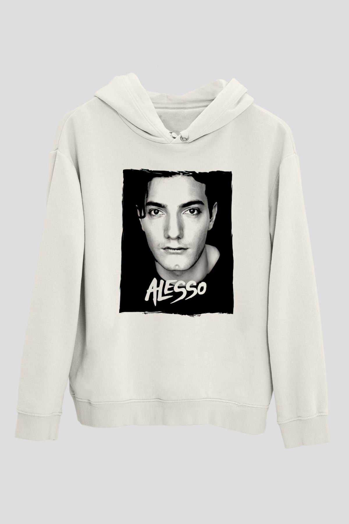 Alesso Beyaz Unisex Kapüşonlu Sweatshirt