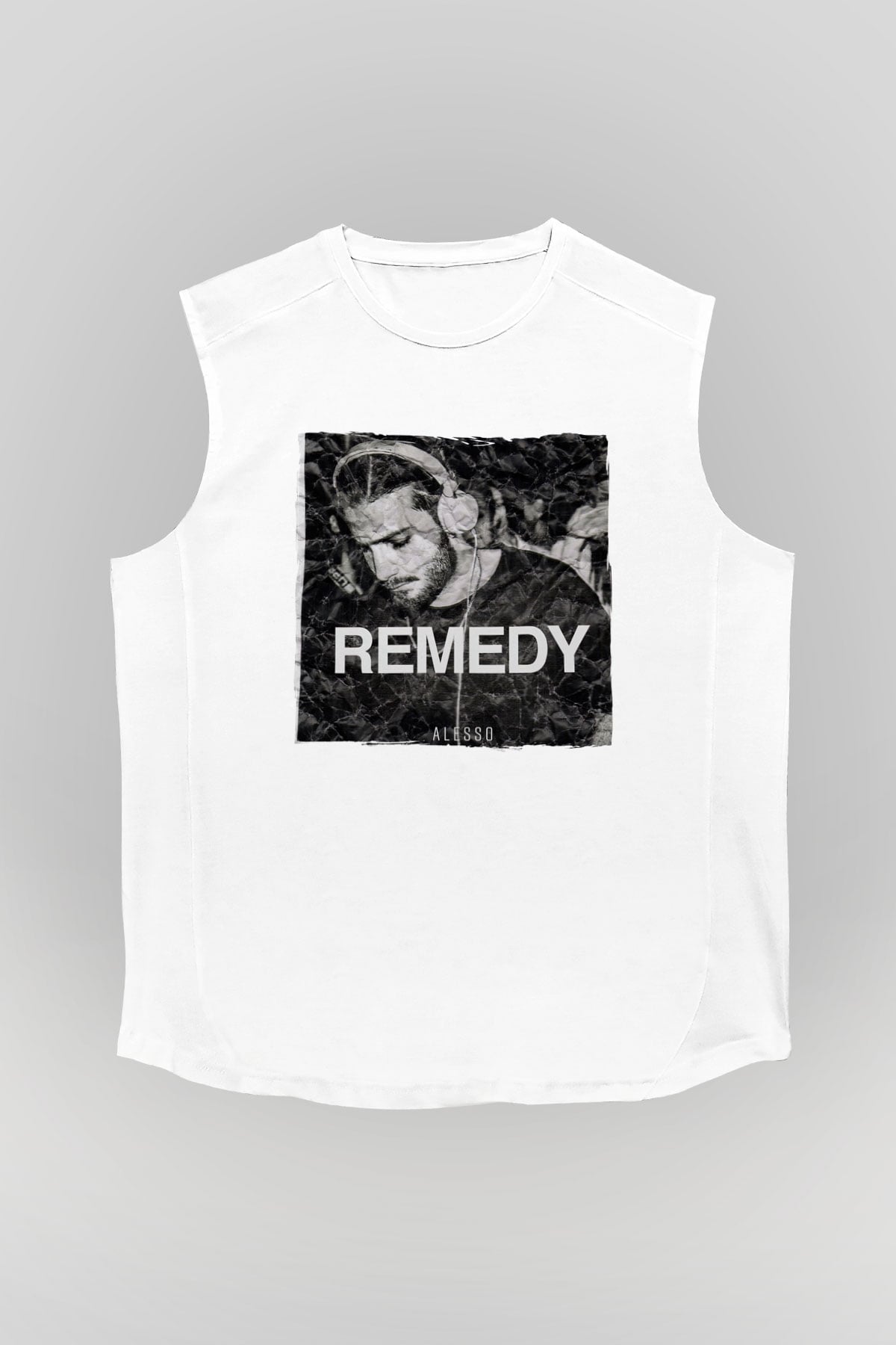 Alesso Beyaz Unisex Kolsuz Tişört