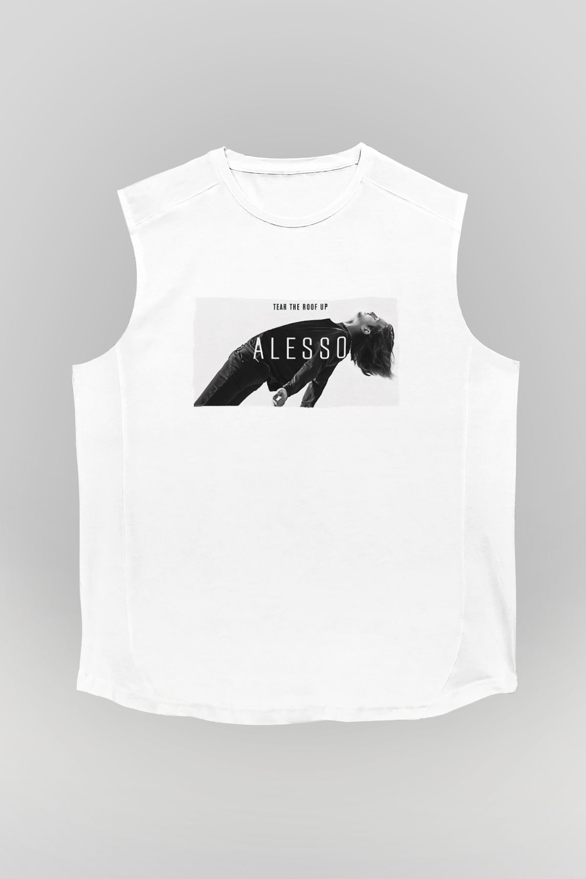 Alesso Beyaz Unisex Kolsuz Tişört
