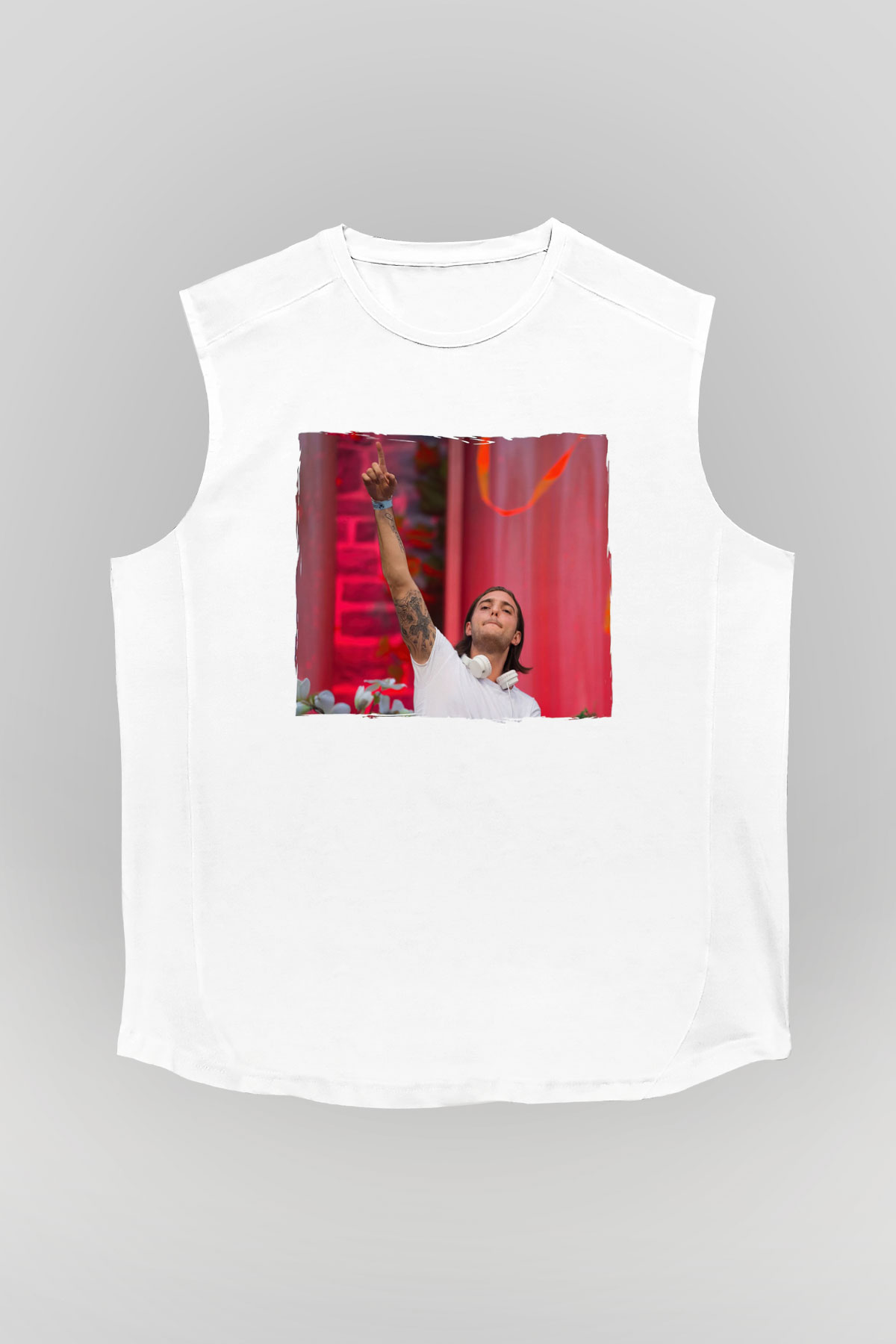 Alesso Beyaz Unisex Kolsuz Tişört