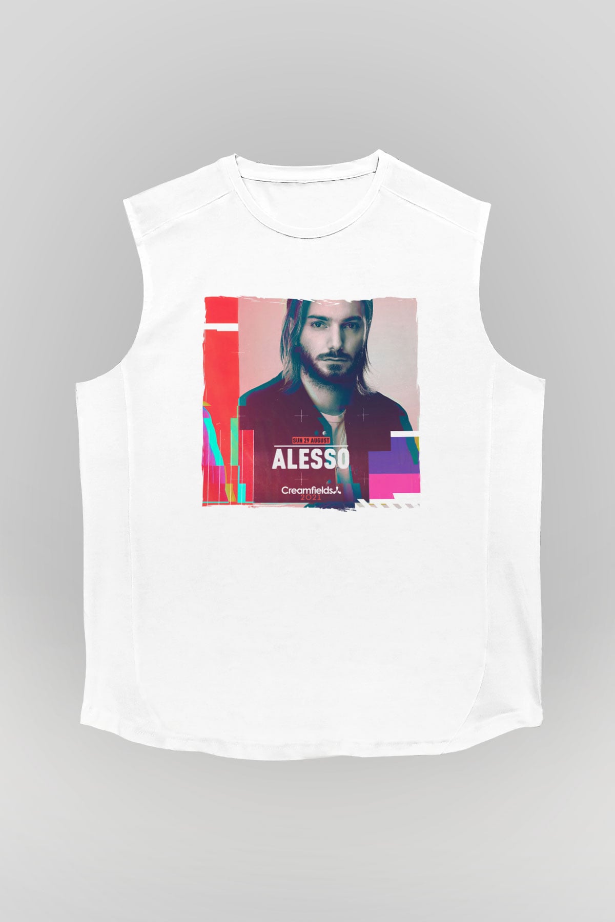 Alesso Beyaz Unisex Kolsuz Tişört