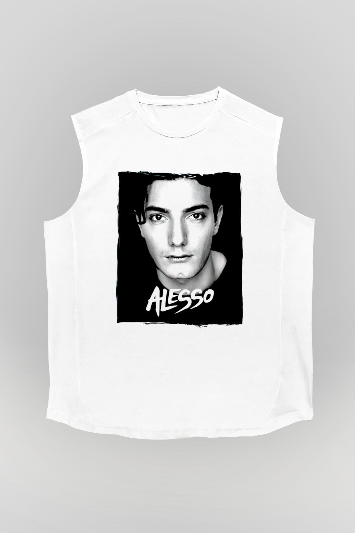 Alesso Beyaz Unisex Kolsuz Tişört