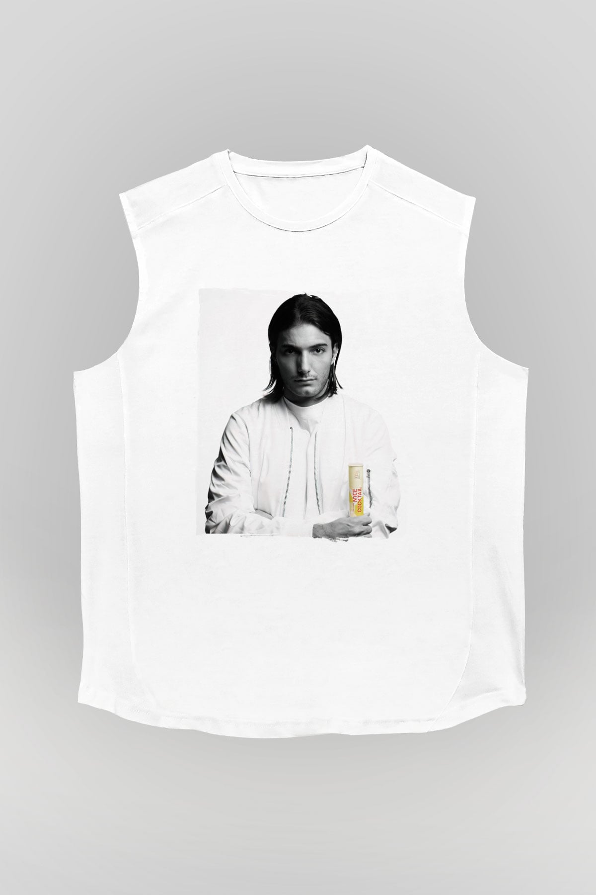 Alesso Beyaz Unisex Kolsuz Tişört