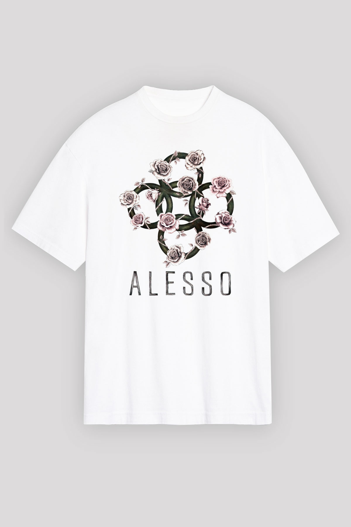 Alesso Beyaz Unisex Oversize Tişört T-Shirt