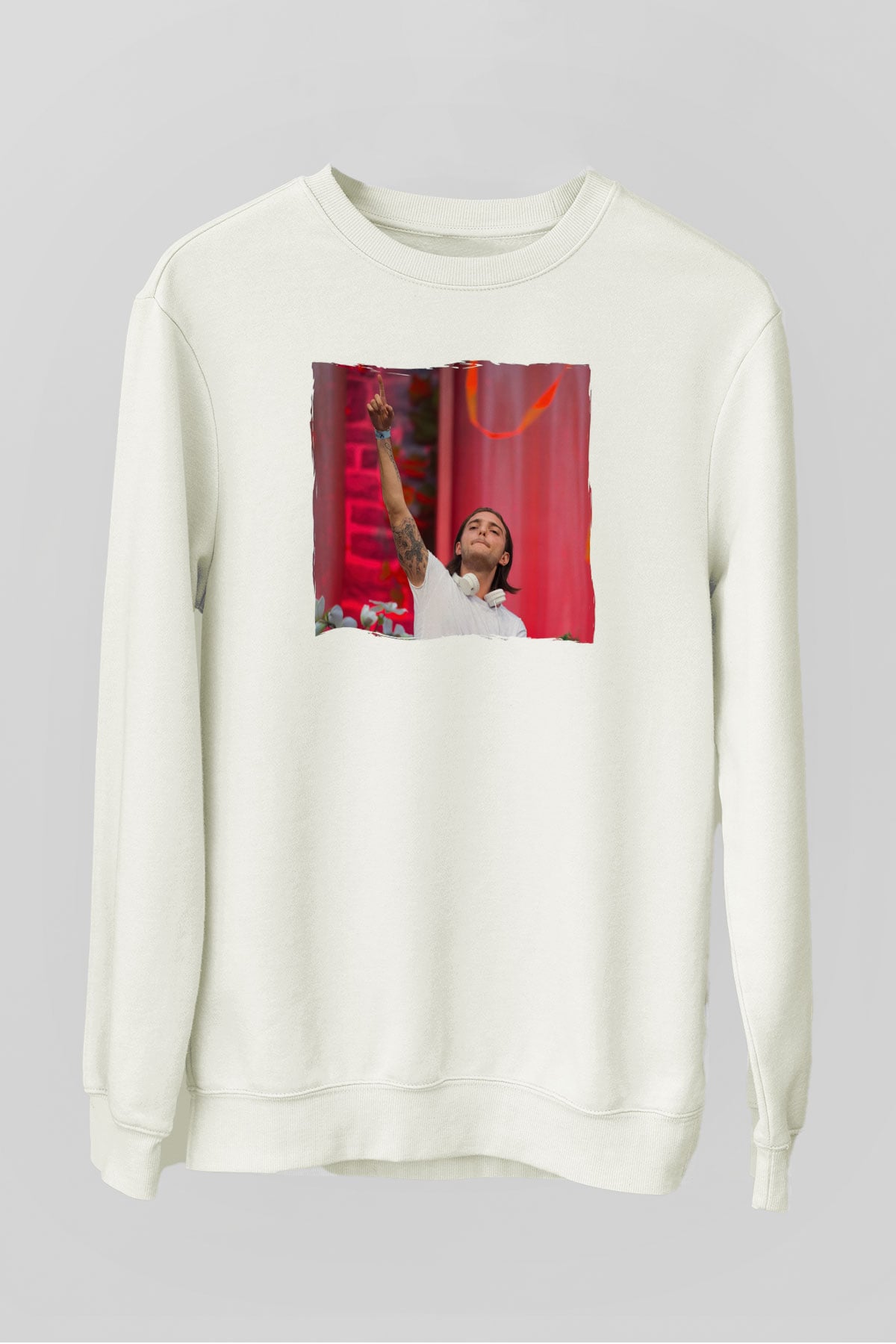 Alesso Beyaz Unisex Sweatshirt