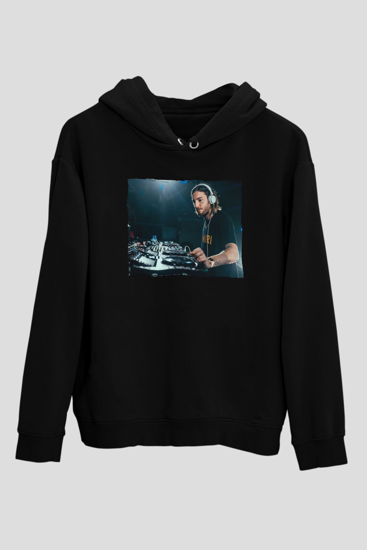Alesso Siyah Unisex Kapüşonlu Sweatshirt