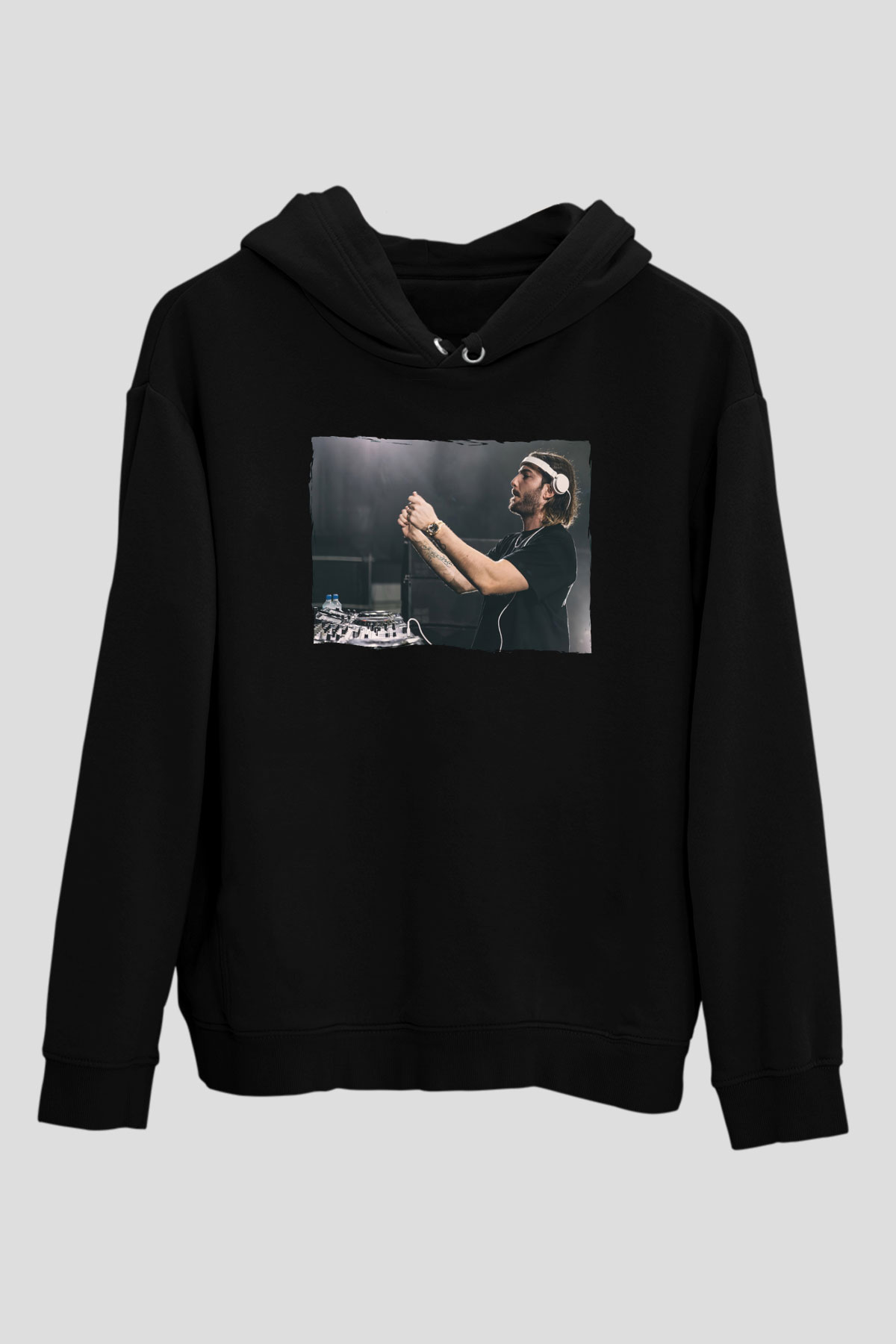 Alesso Siyah Unisex Kapüşonlu Sweatshirt