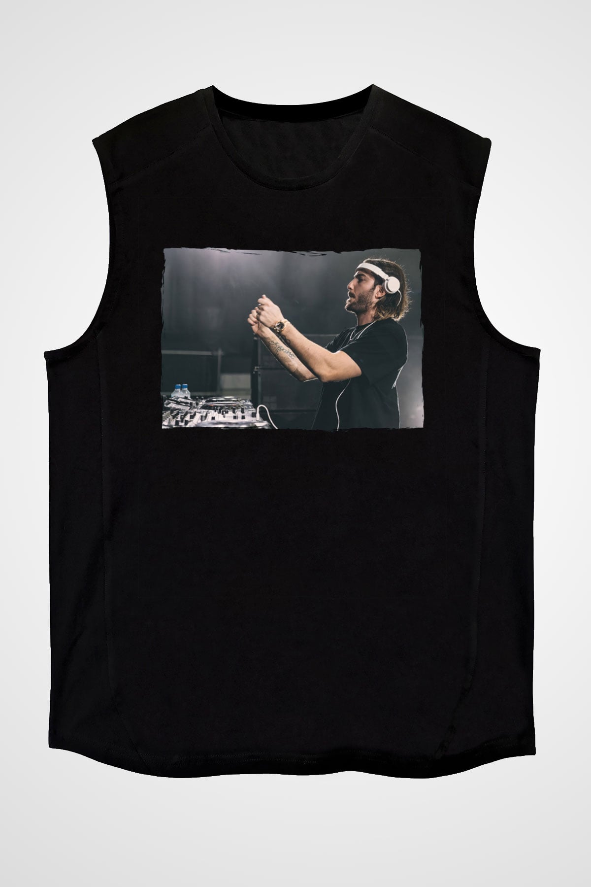 Alesso Siyah Unisex Kolsuz Tişört