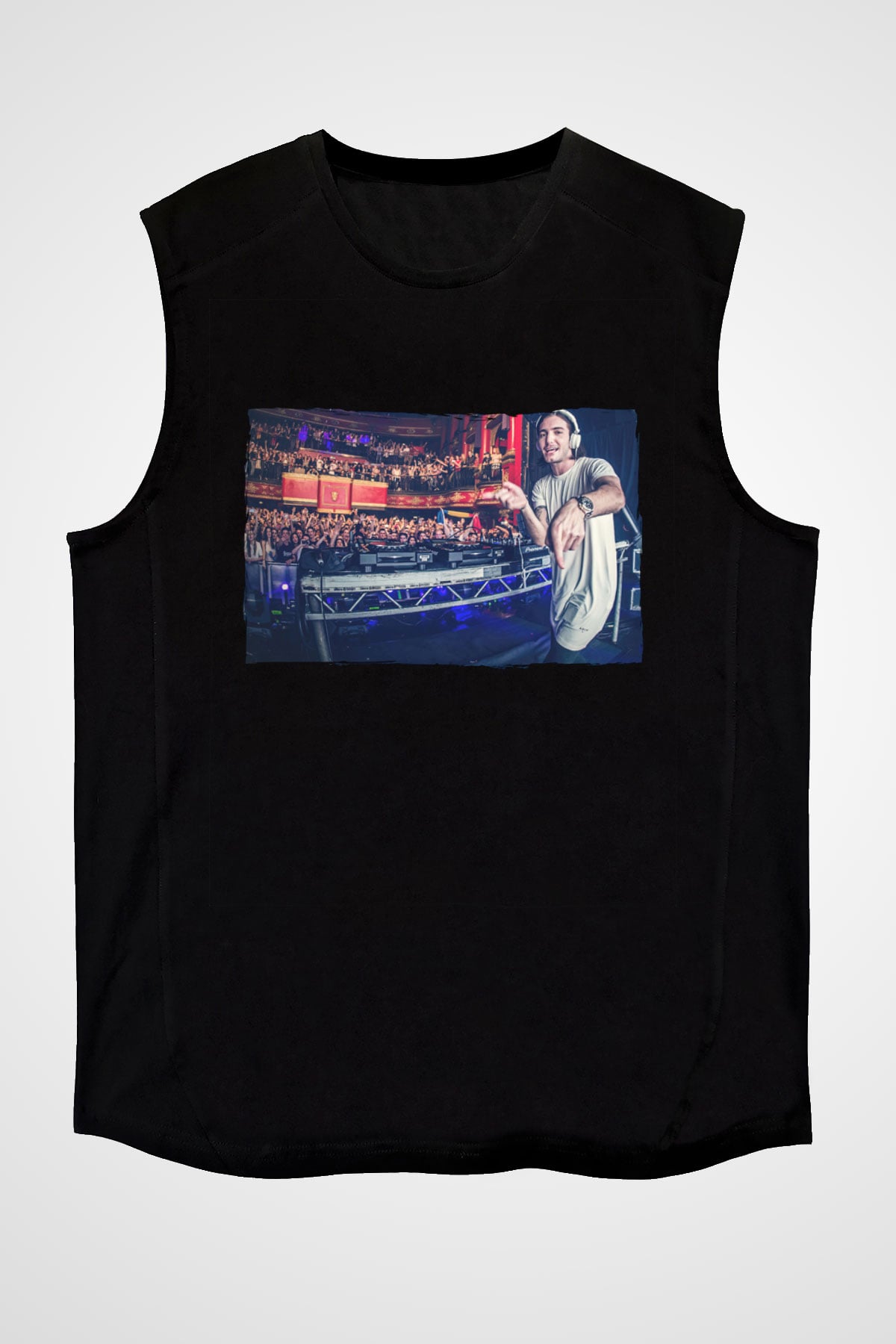 Alesso Siyah Unisex Kolsuz Tişört