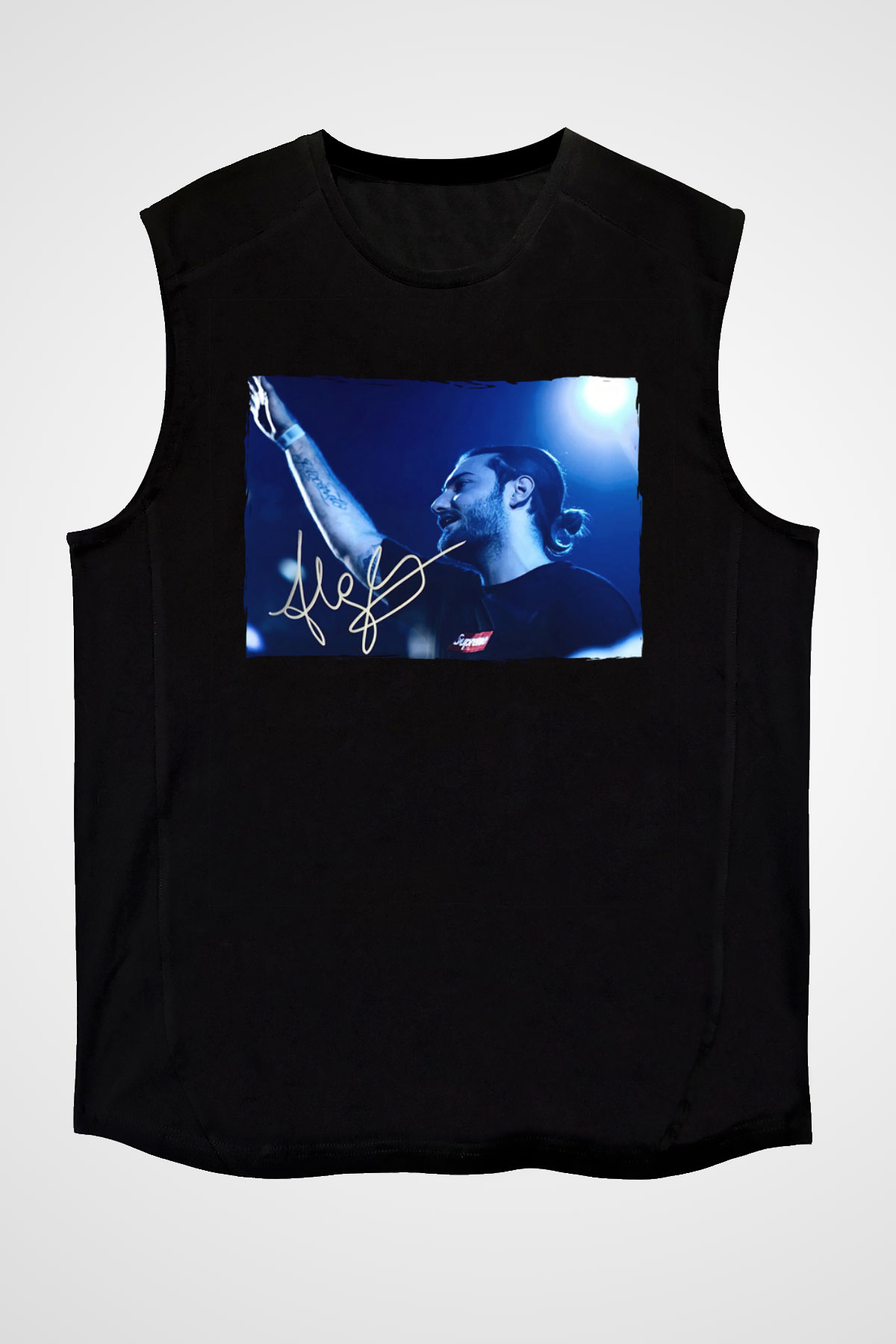 Alesso Siyah Unisex Kolsuz Tişört