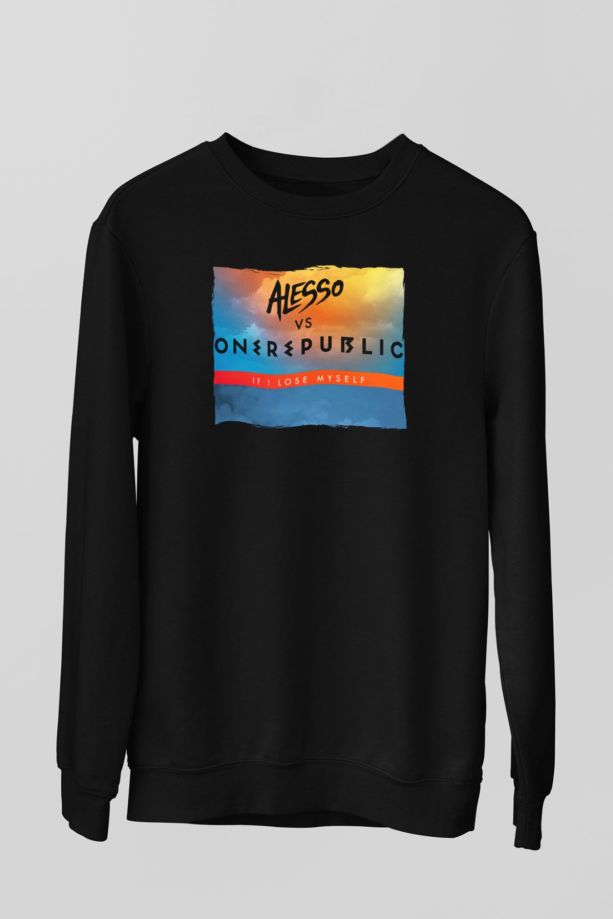 Alesso Siyah Unisex Sweatshirt