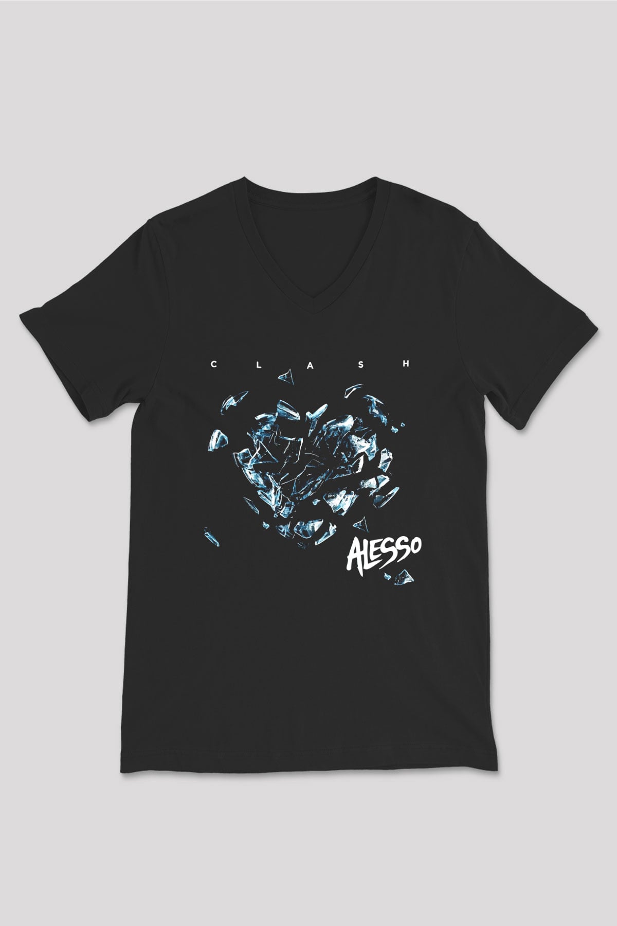 Alesso Siyah Unisex V Yaka Tişört T-Shirt