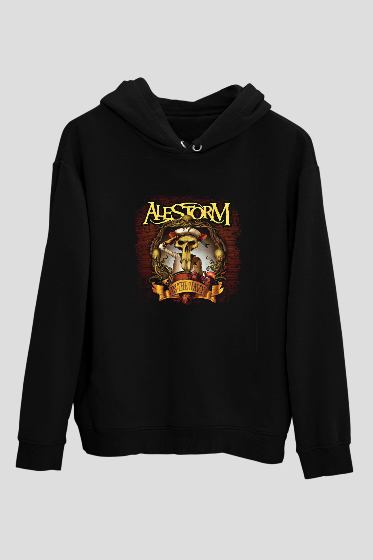Alestorm Baskılı Unisex Siyah Hoodie