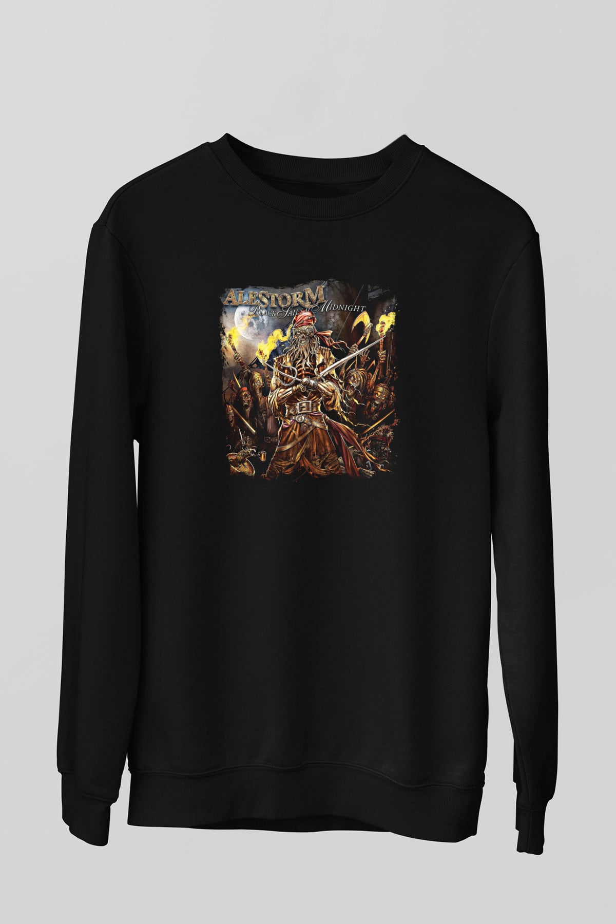 Alestorm Baskılı Unisex Siyah Sweatshirt