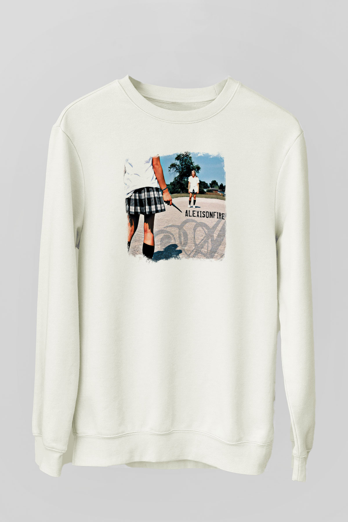 Alexisonfire Baskılı Unisex Beyaz Sweatshirt