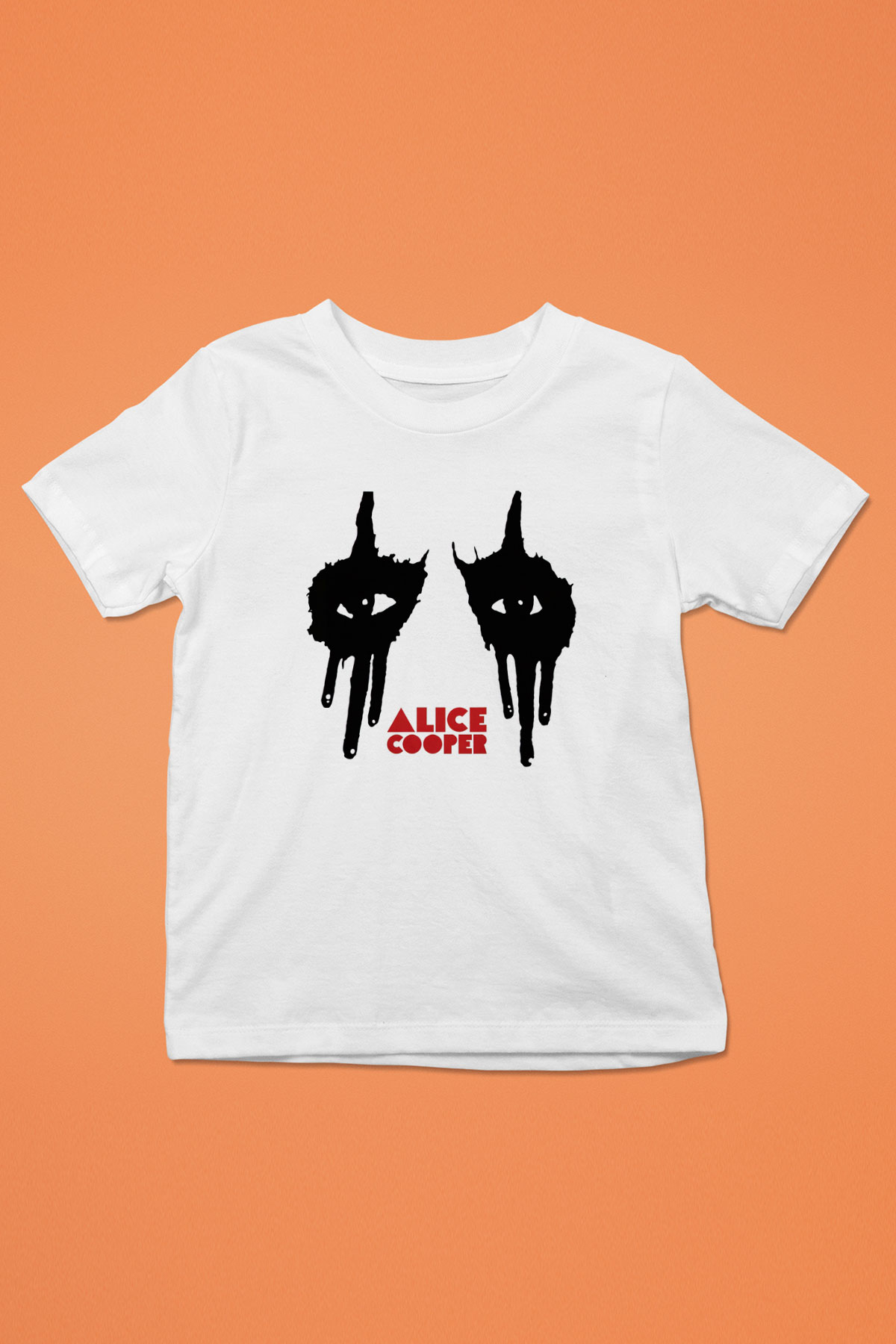 Alice Cooper Baskılı Beyaz Unisex Çocuk Tişört