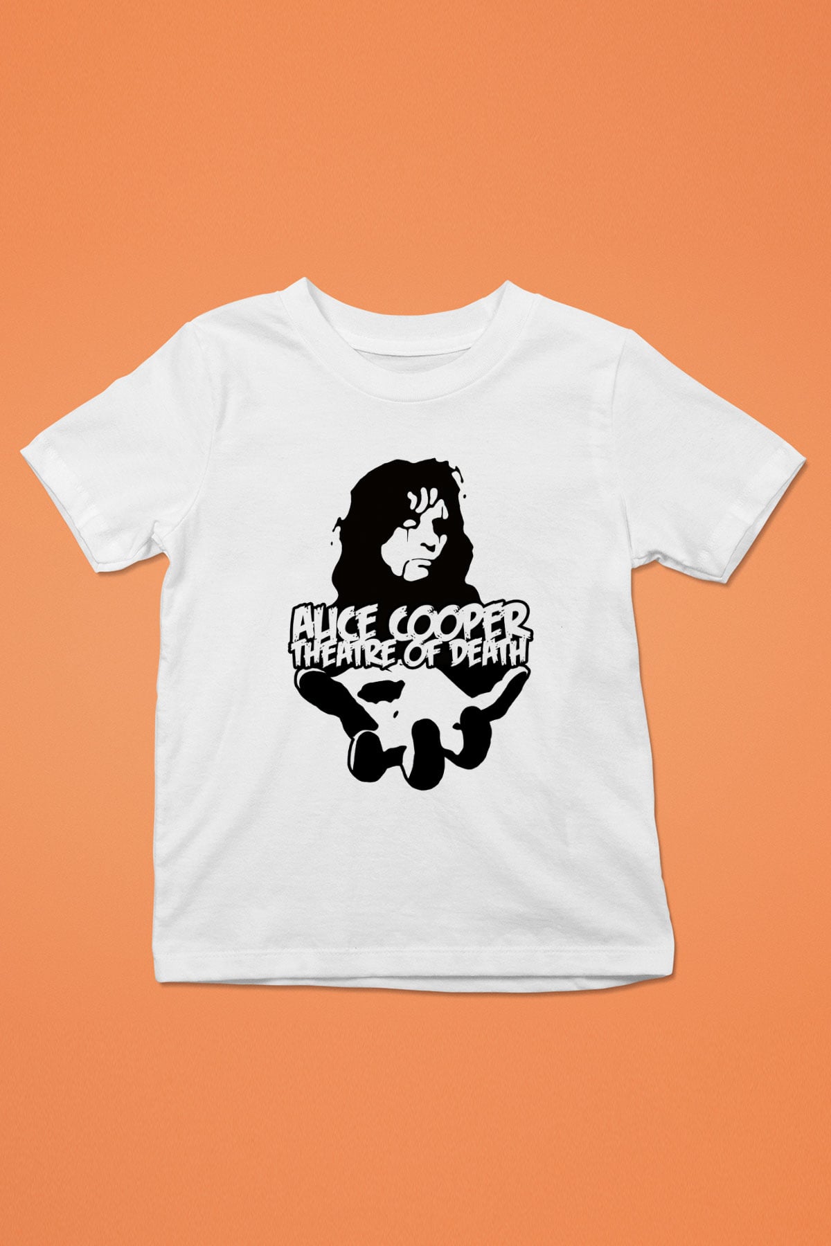 Alice Cooper Baskılı Beyaz Unisex Çocuk Tişört