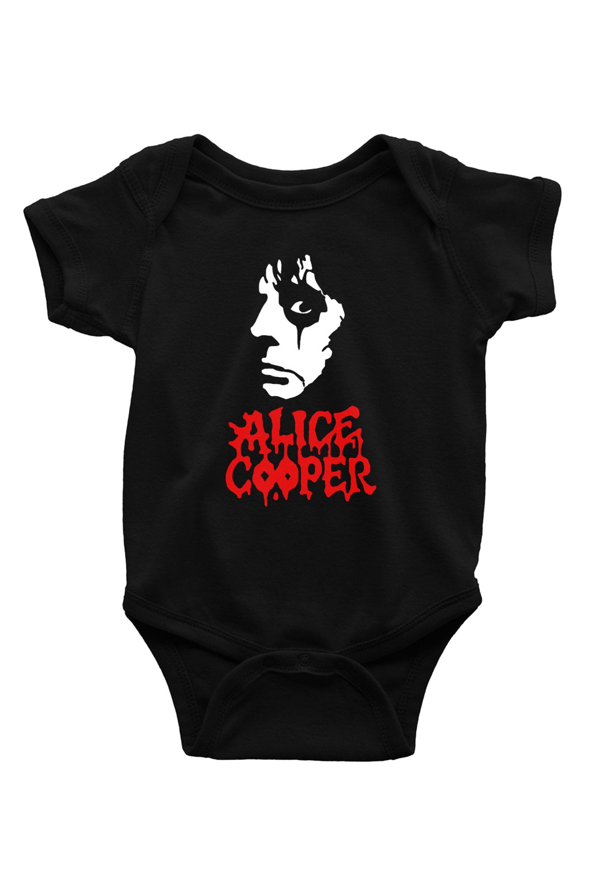 Alice Cooper Baskılı Siyah Bebek Body - Zıbın