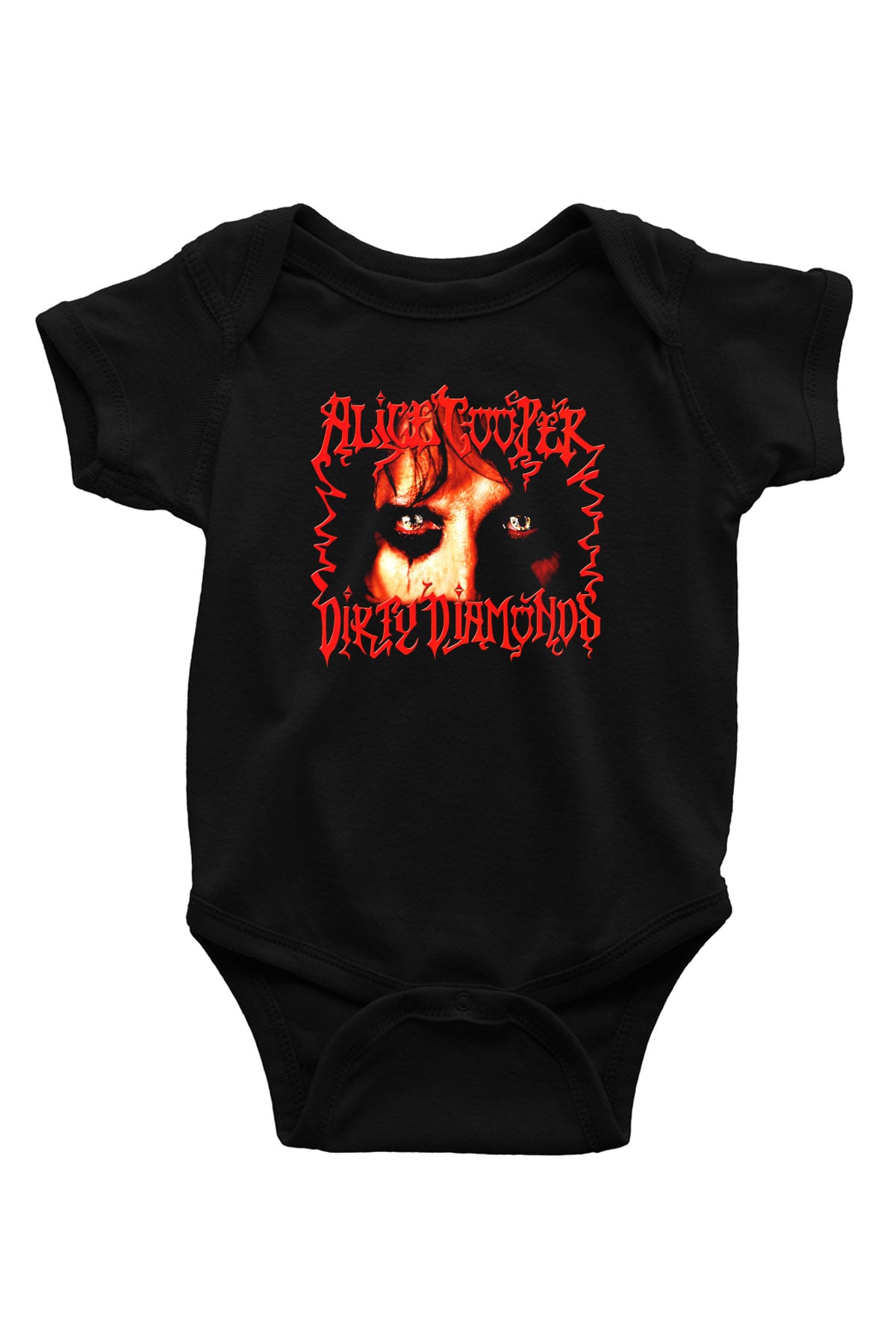 Alice Cooper Baskılı Siyah Bebek Body - Zıbın