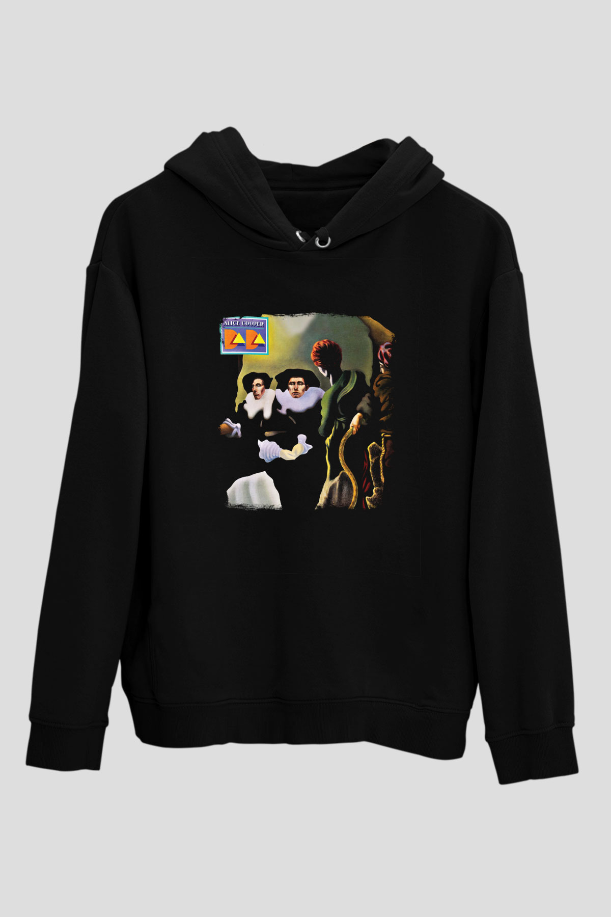 Alice Cooper Baskılı Unisex Siyah Hoodie