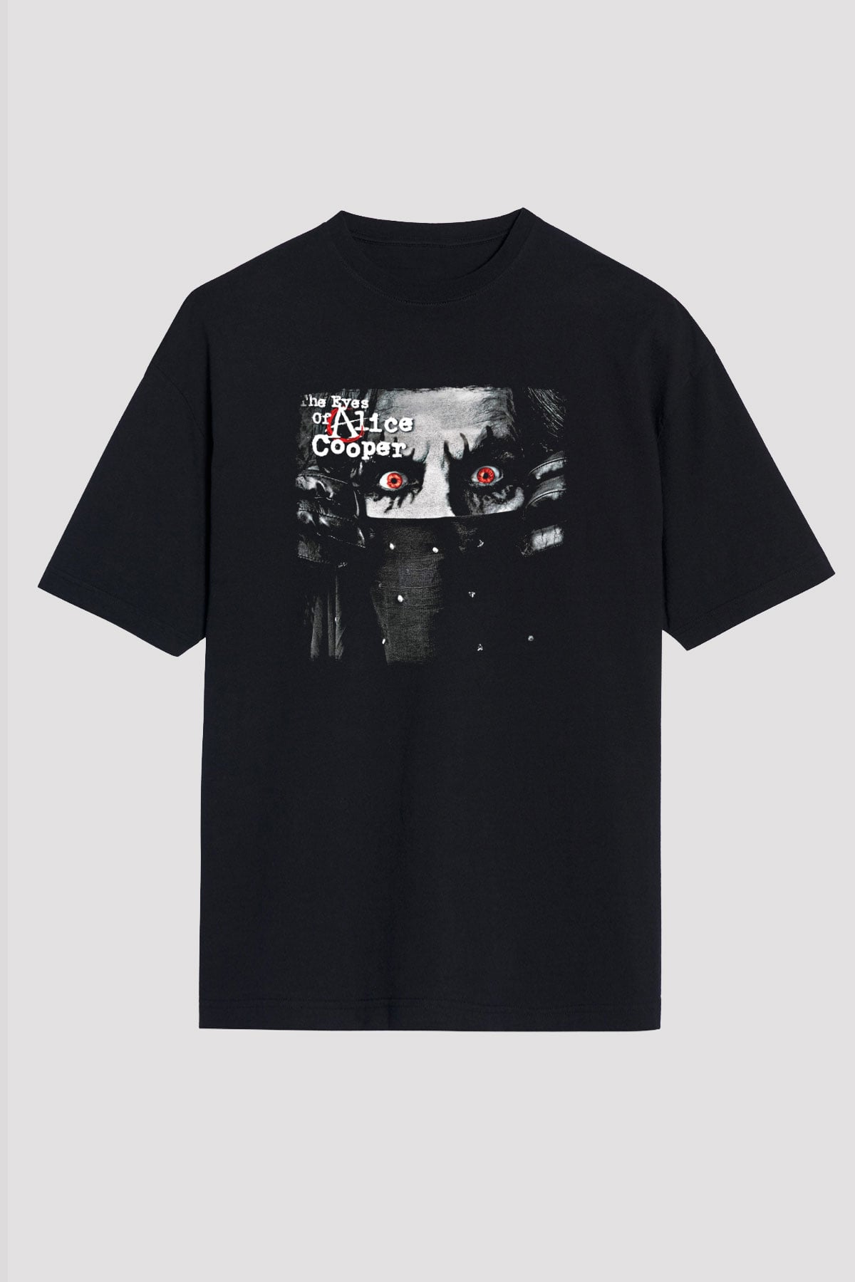 Alice Cooper Baskılı Unisex Siyah Oversize Tişört