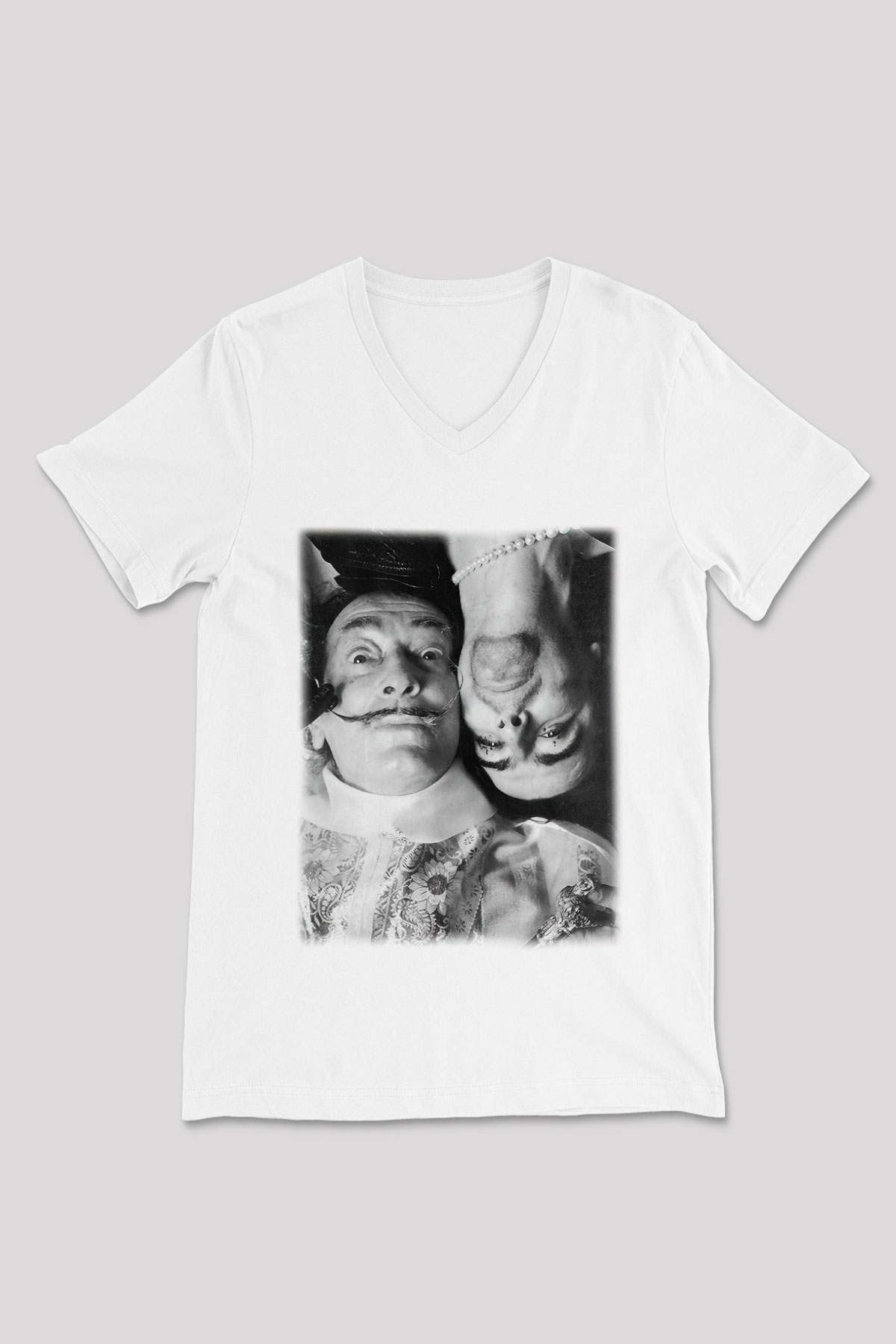 Alice Cooper Beyaz Unisex V Yaka Tişört T-Shirt