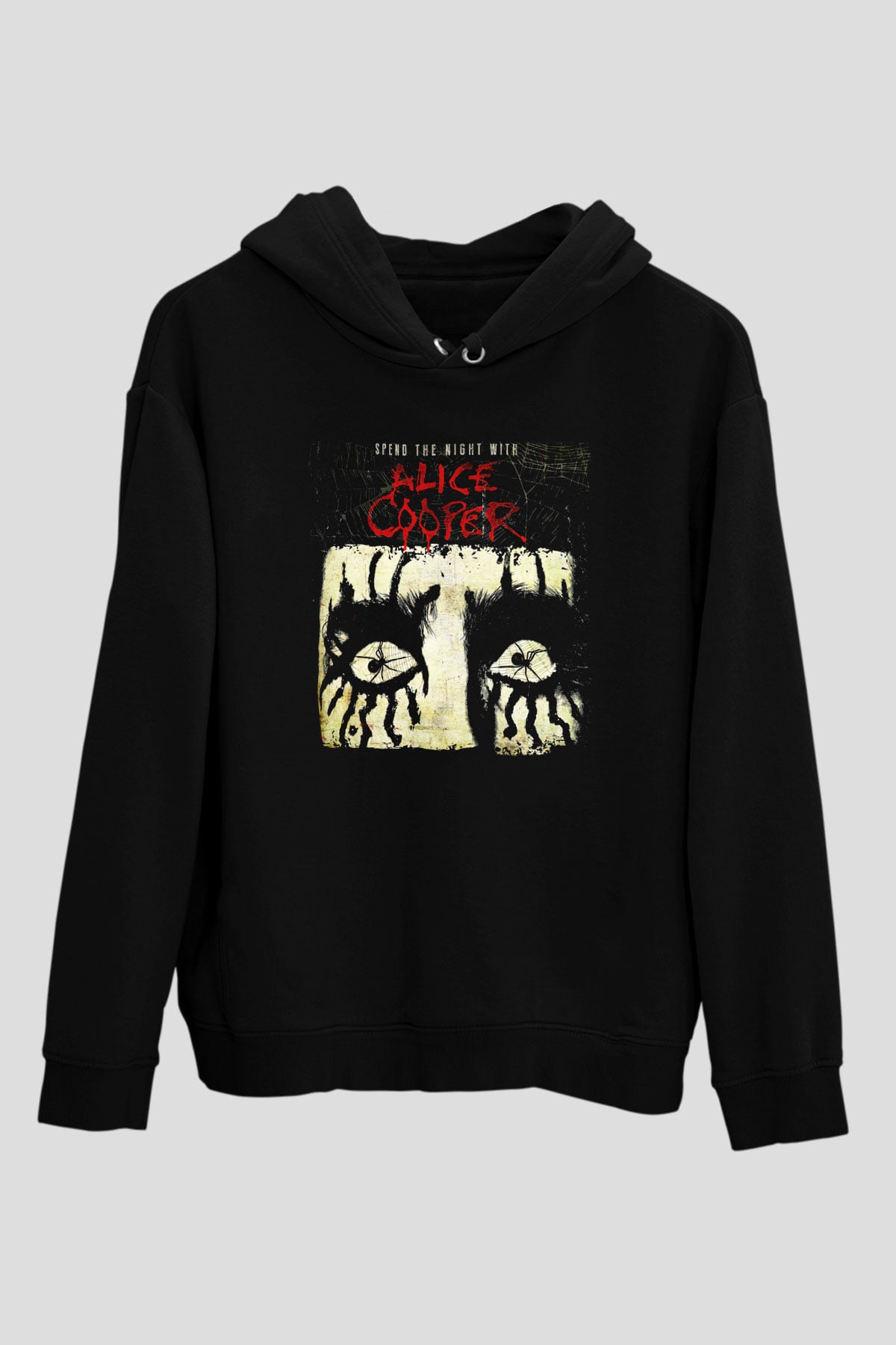Alice Cooper Siyah Unisex Hoodie