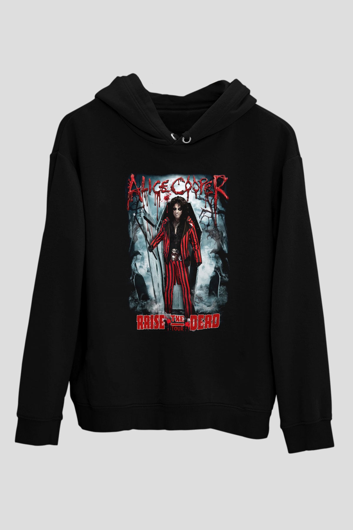 Alice Cooper Siyah Unisex Hoodie