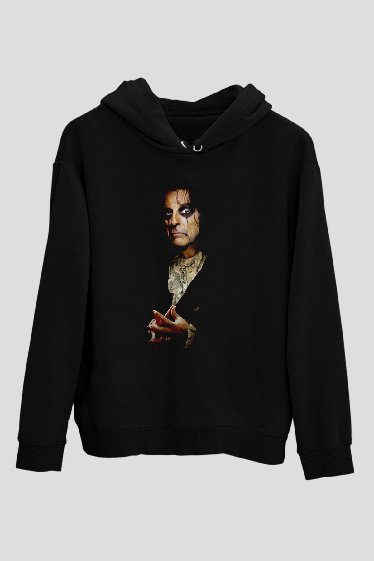 Alice Cooper Siyah Unisex Kapüşonlu Sweatshirt