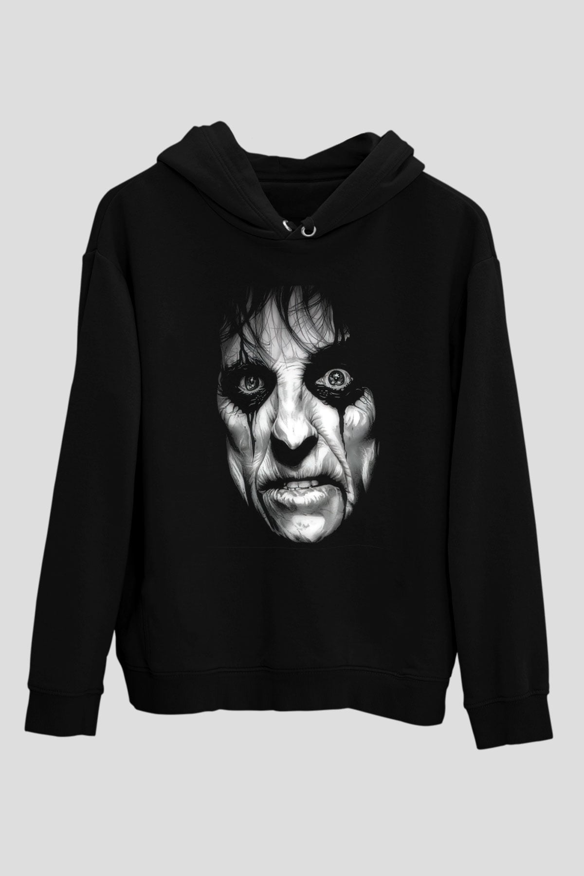 Alice Cooper Siyah Unisex Kapüşonlu Sweatshirt