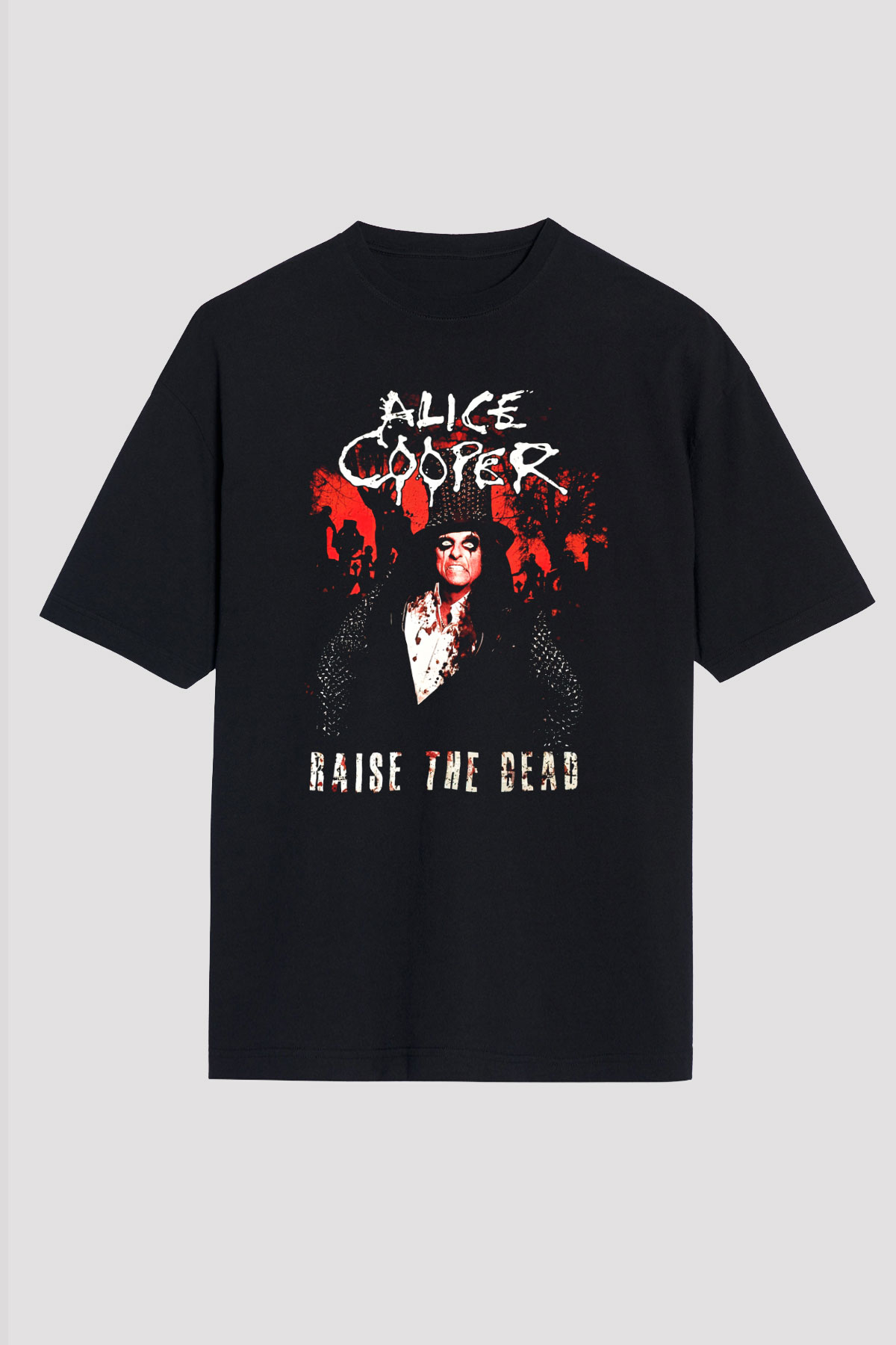 Alice Cooper Siyah Unisex Oversize Tişört T-Shirt