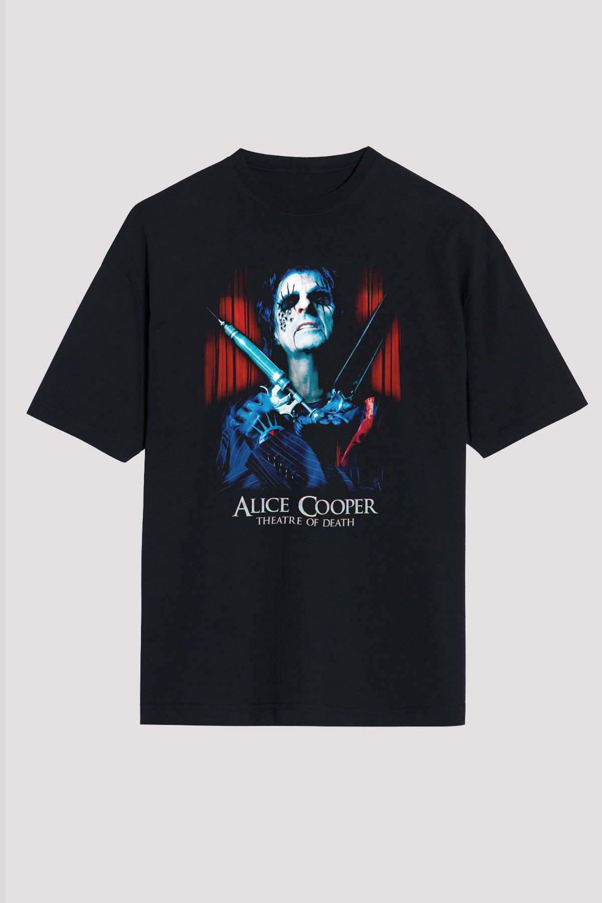 Alice Cooper Siyah Unisex Oversize Tişört T-Shirt