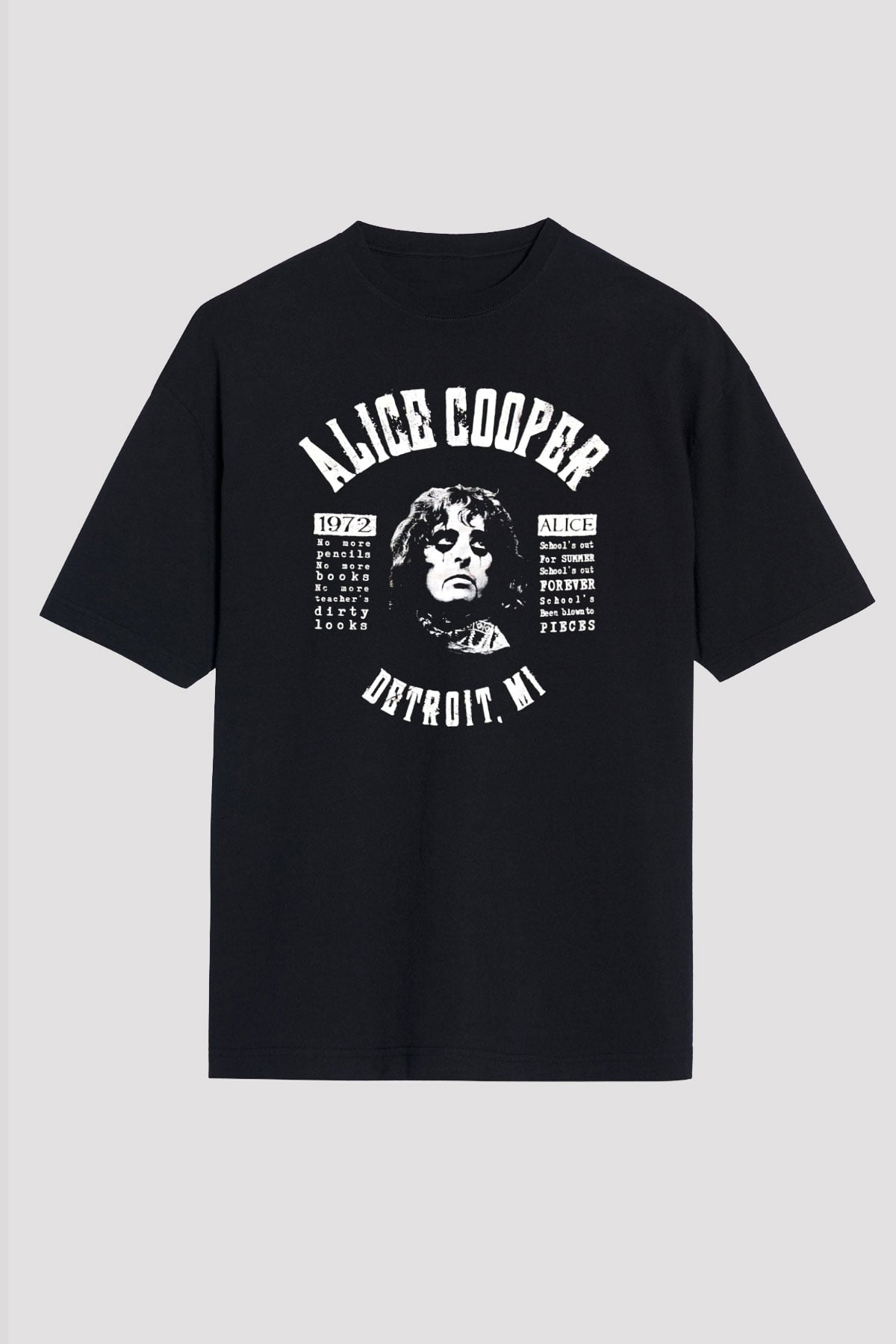 Alice Cooper Siyah Unisex Oversize Tişört T-Shirt