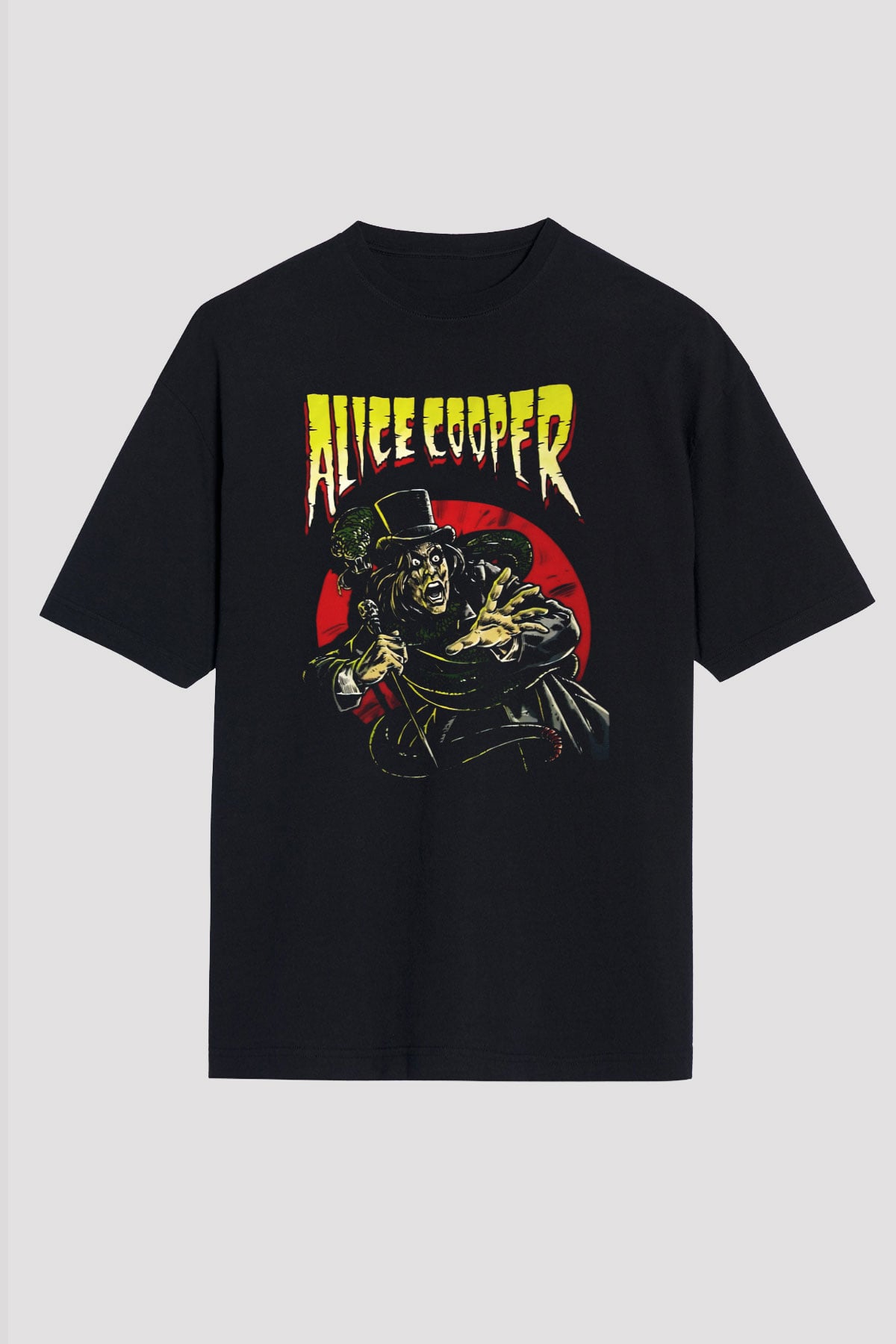 Alice Cooper Siyah Unisex Oversize Tişört T-Shirt