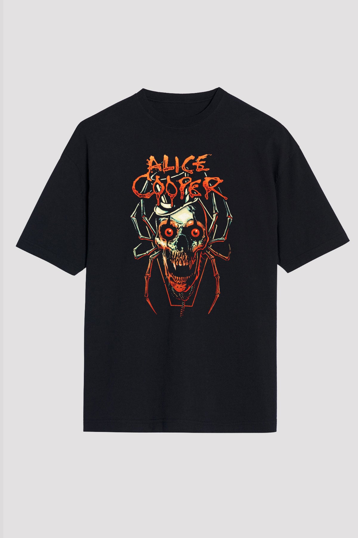 Alice Cooper Siyah Unisex Oversize Tişört T-Shirt
