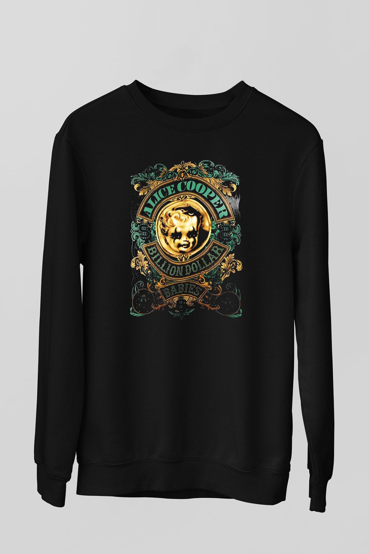 Alice Cooper Siyah Unisex Sweatshirt