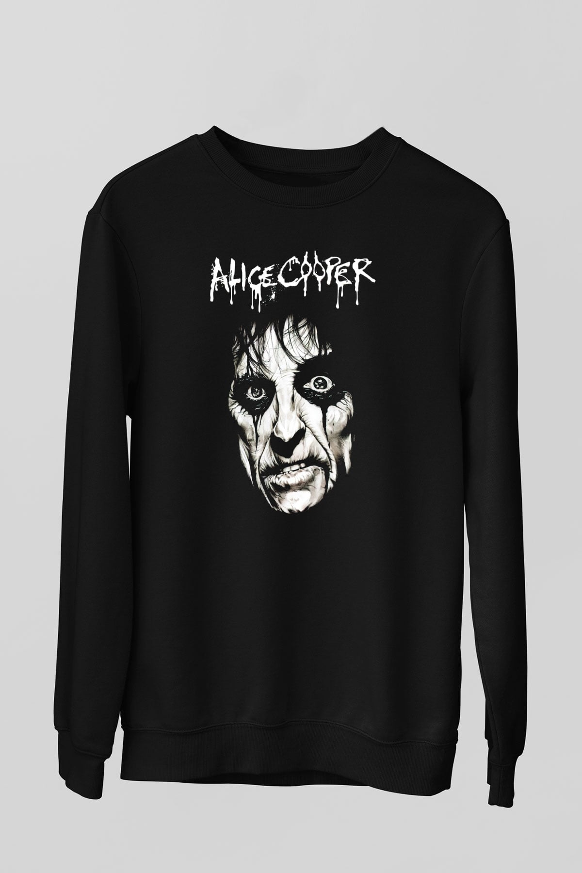 Alice Cooper Siyah Unisex Sweatshirt