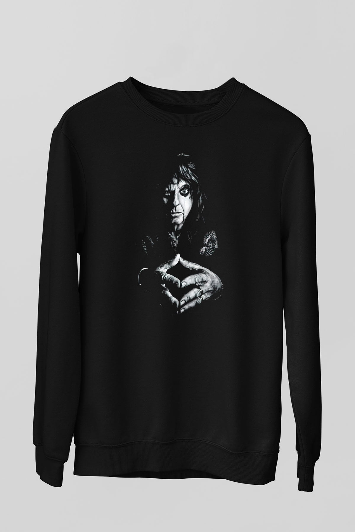 Alice Cooper Siyah Unisex Sweatshirt