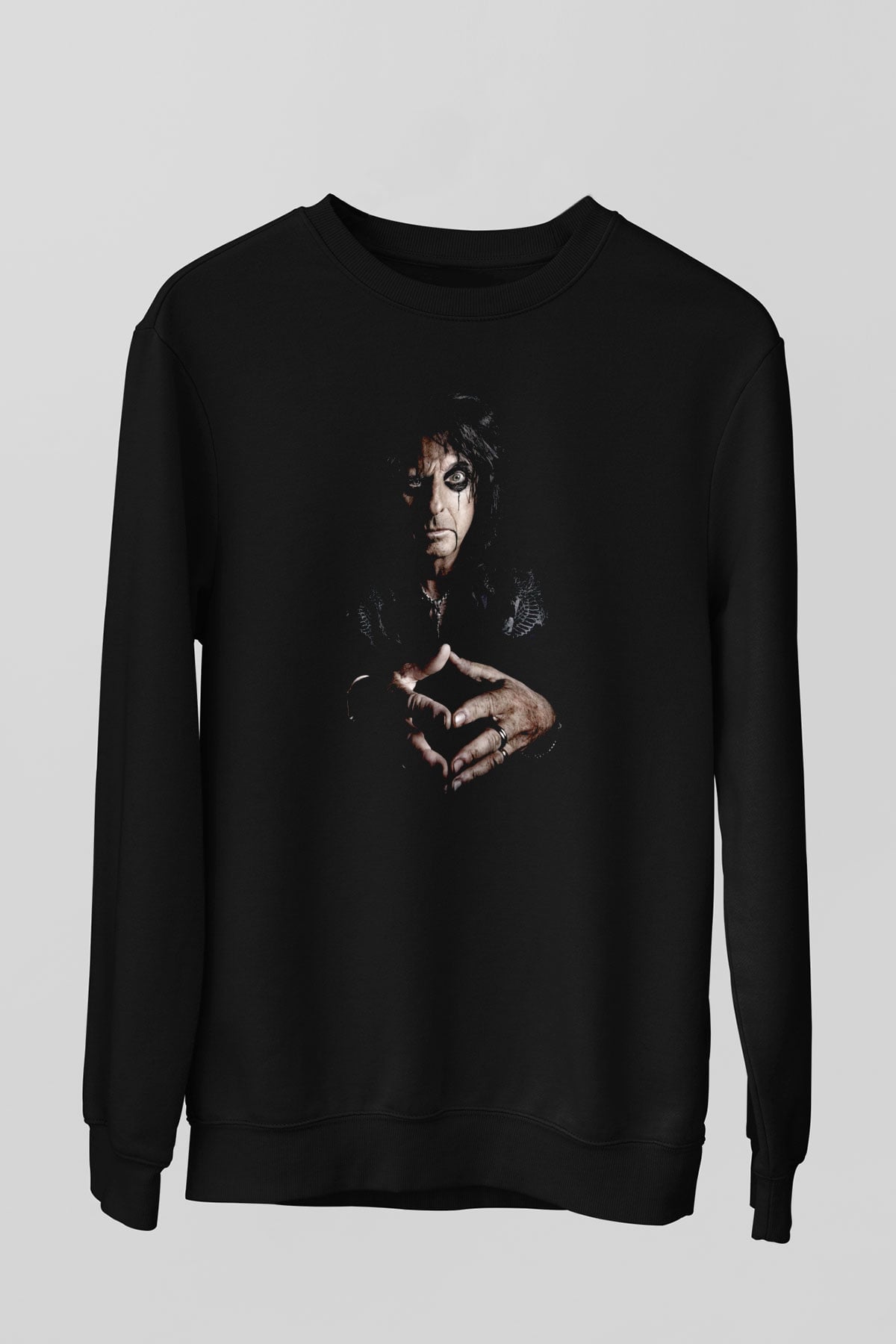 Alice Cooper Siyah Unisex Sweatshirt