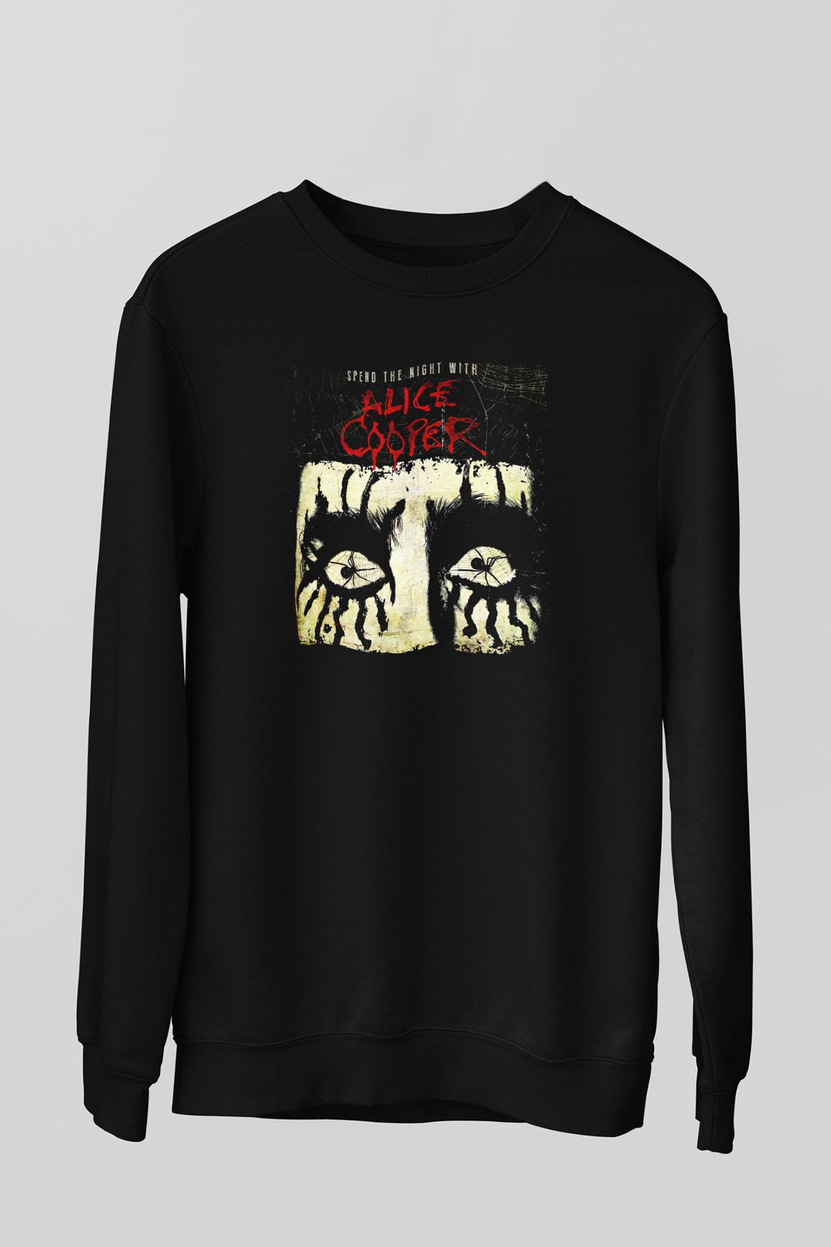 Alice Cooper Siyah Unisex Sweatshirt