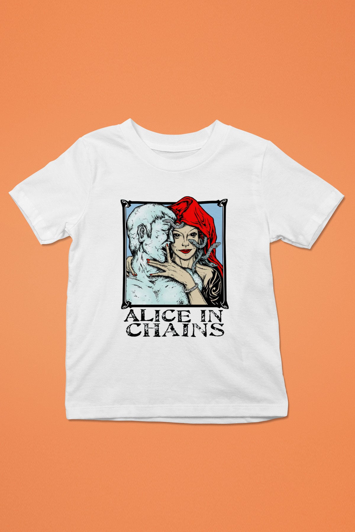 Alice in Chains Baskılı Beyaz Unisex Çocuk Tişört