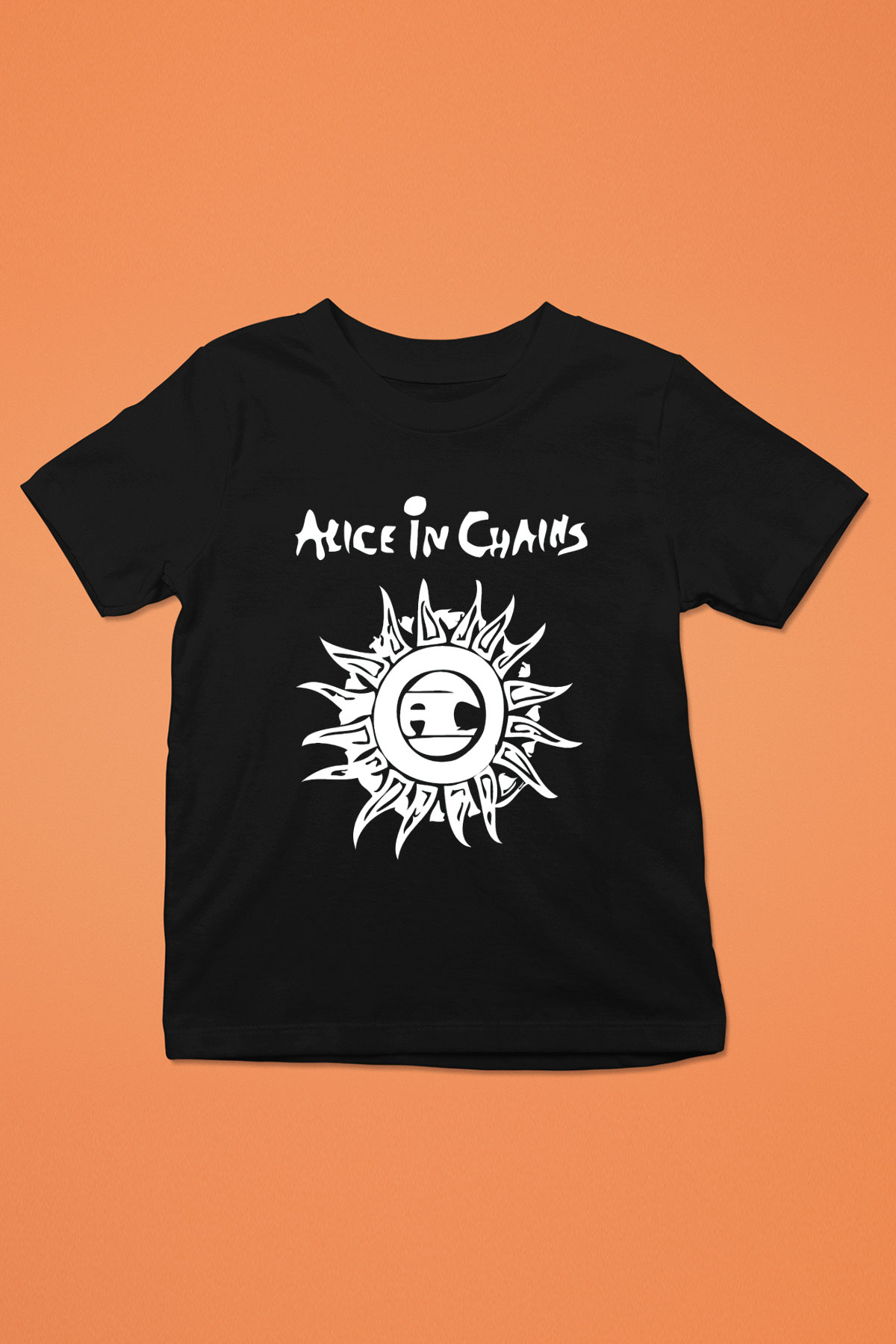 Alice in Chains Baskılı Siyah Unisex Çocuk Tişört