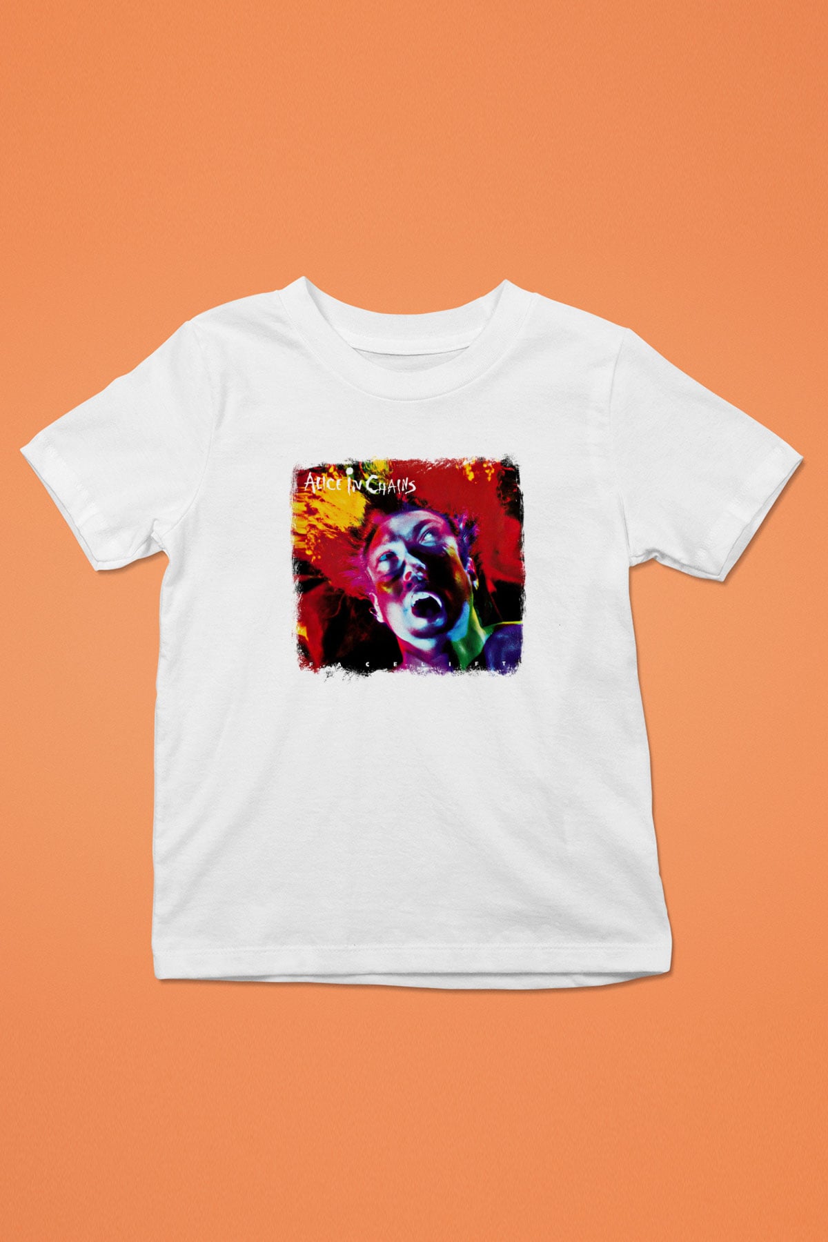 Alice in Chains Baskılı Unisex Beyaz Çocuk Tişört