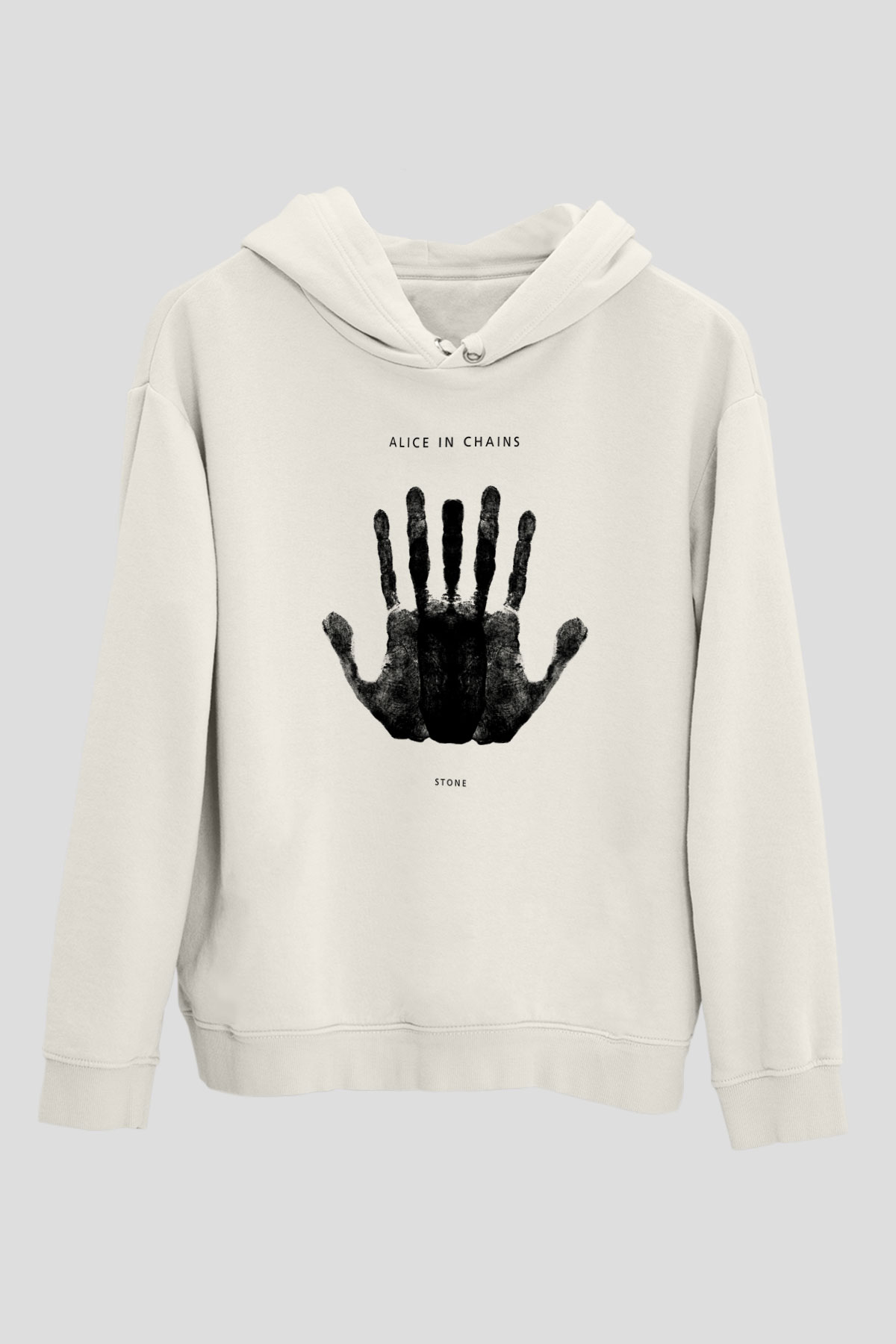 Alice in Chains Baskılı Unisex Beyaz Hoodie