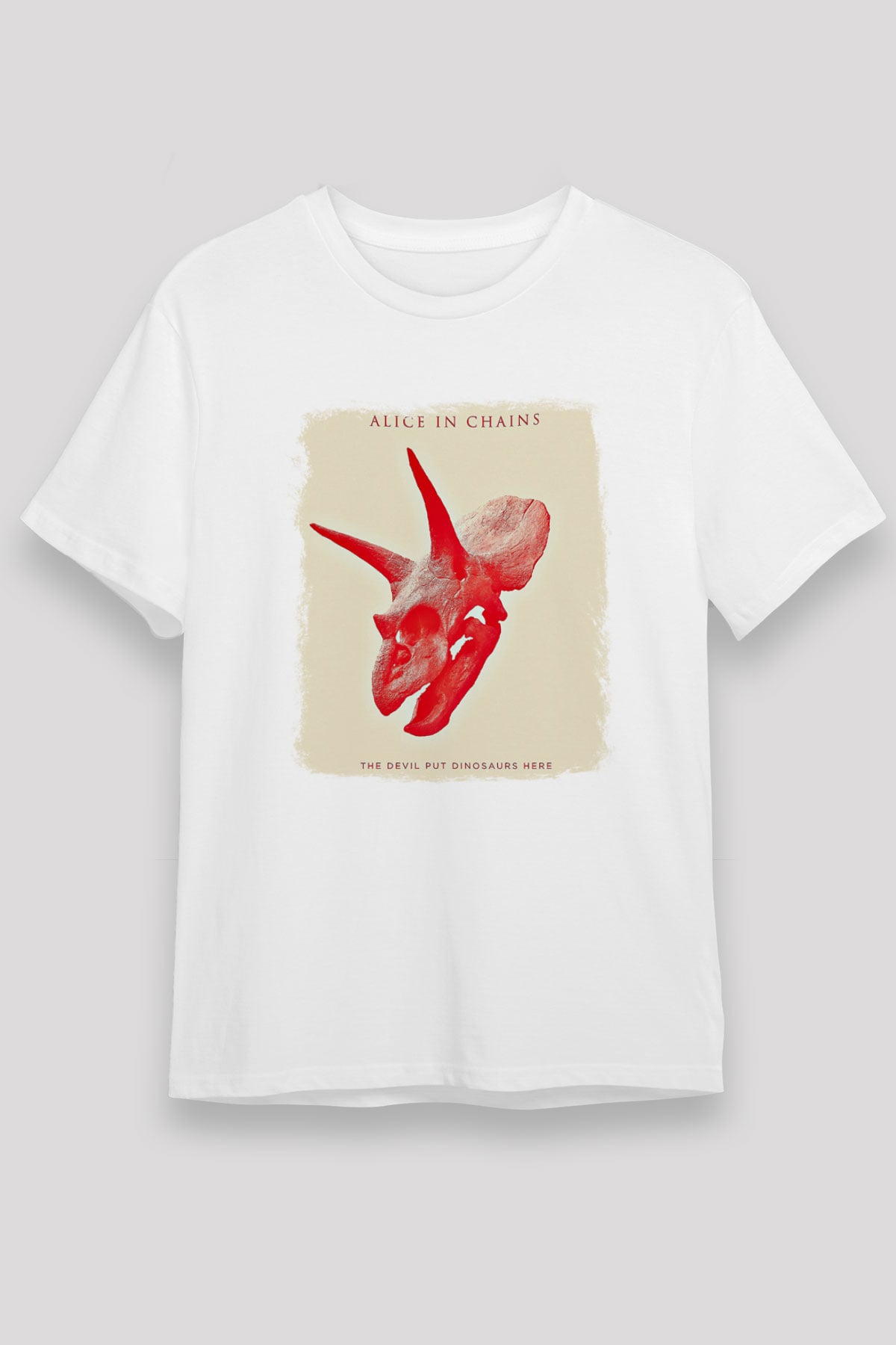Alice in Chains Baskılı Unisex Beyaz Tişört